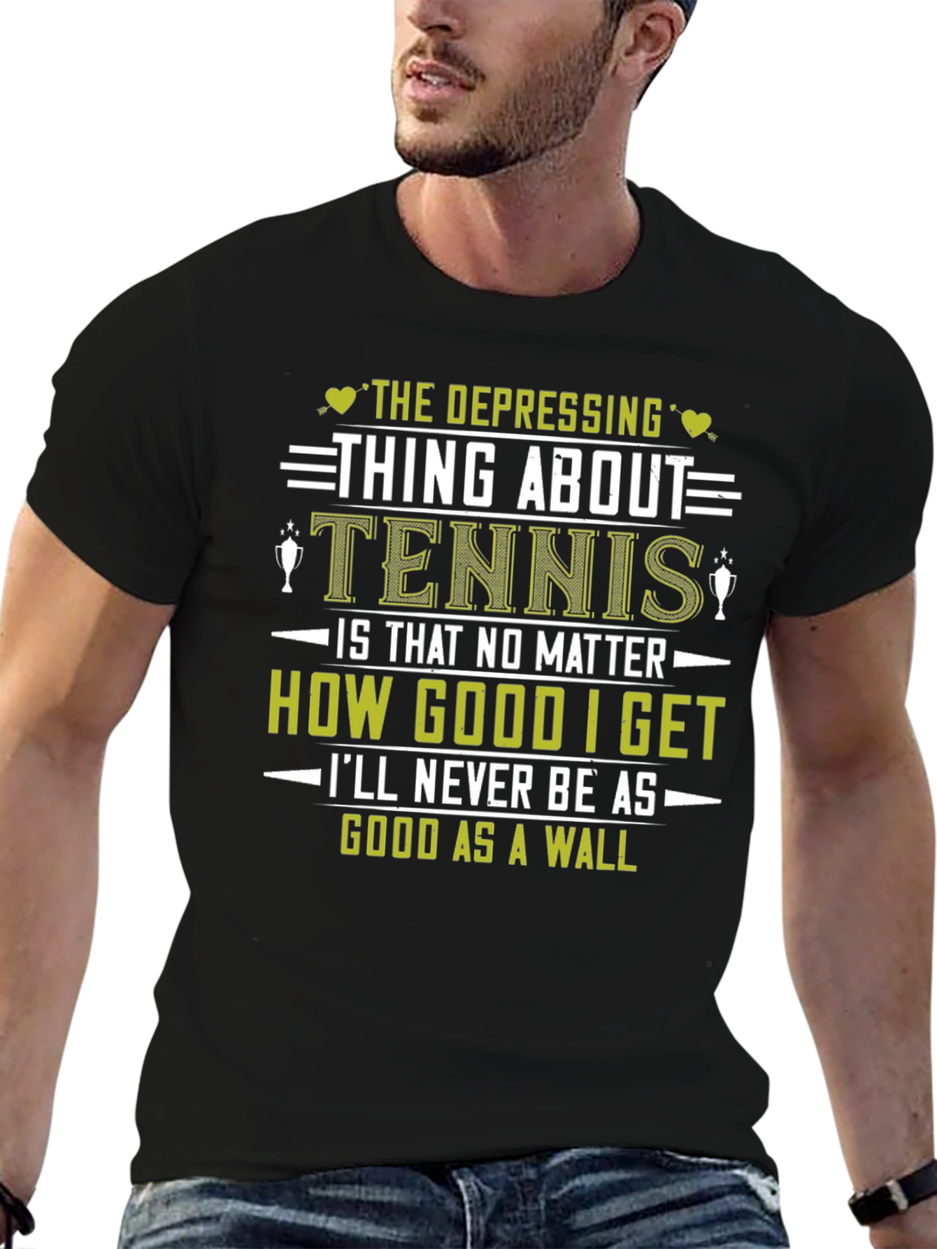 Funny Tennis T-Shirt: Depressing Thing About Tennis