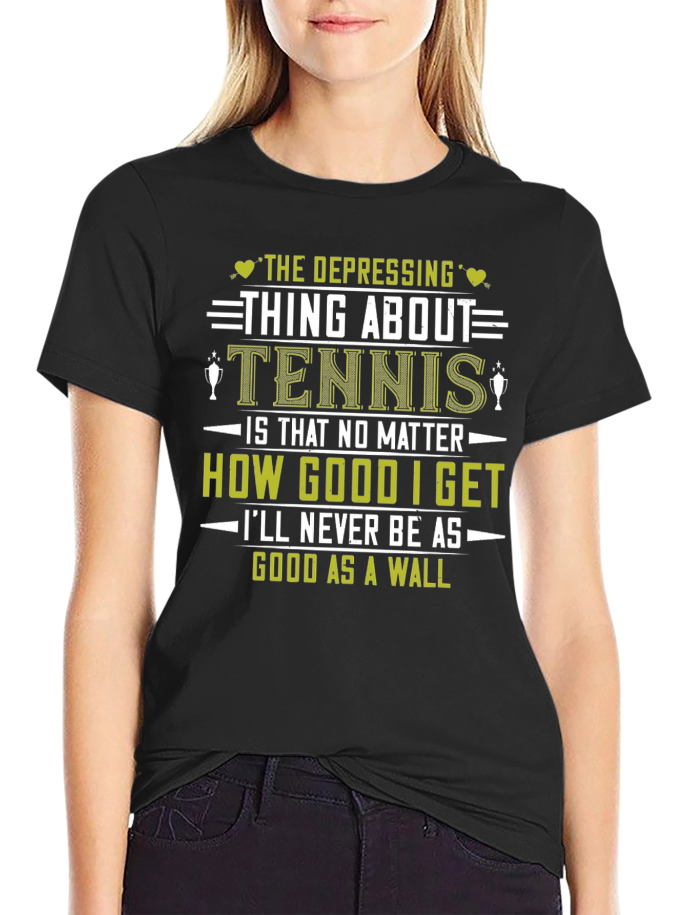 Funny Tennis T-Shirt: Depressing Thing About Tennis