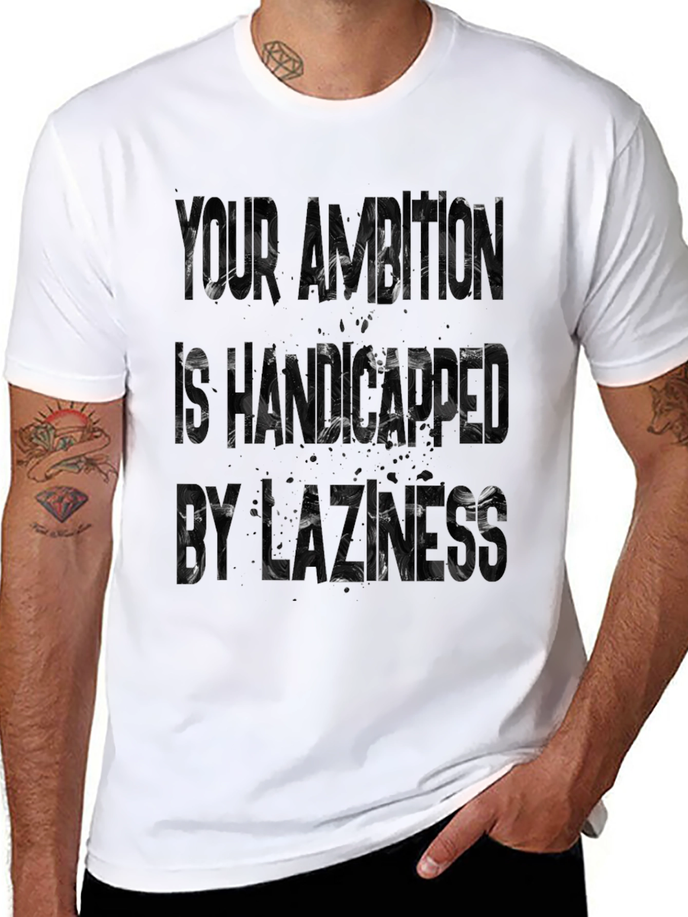 Abstract Black T-Shirt - Your Brain Is Haunted