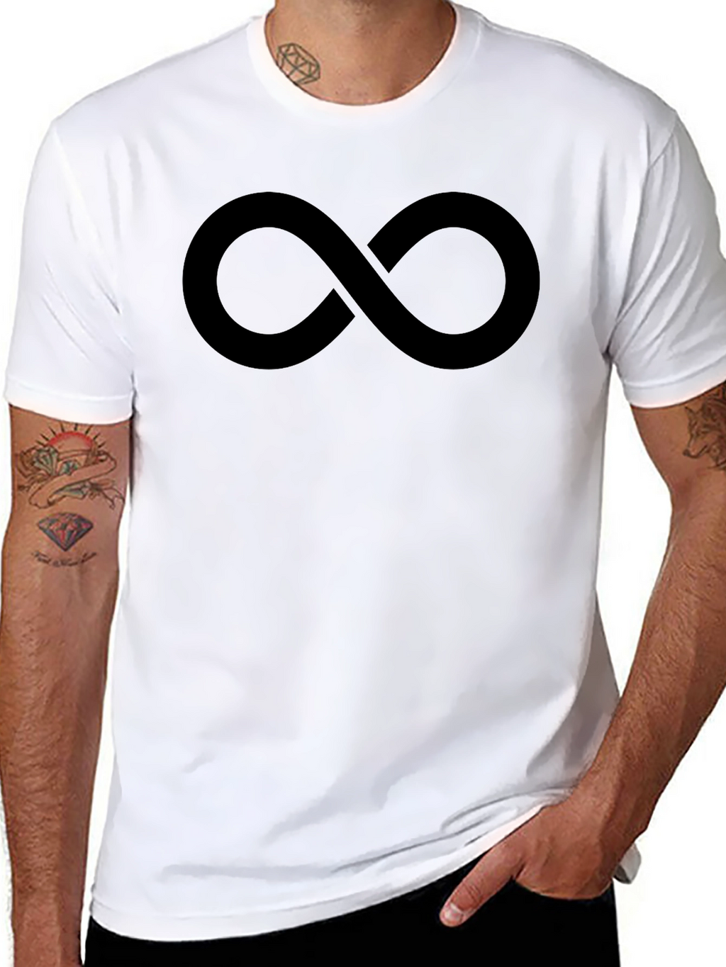 Infinity Symbol Black T-Shirt