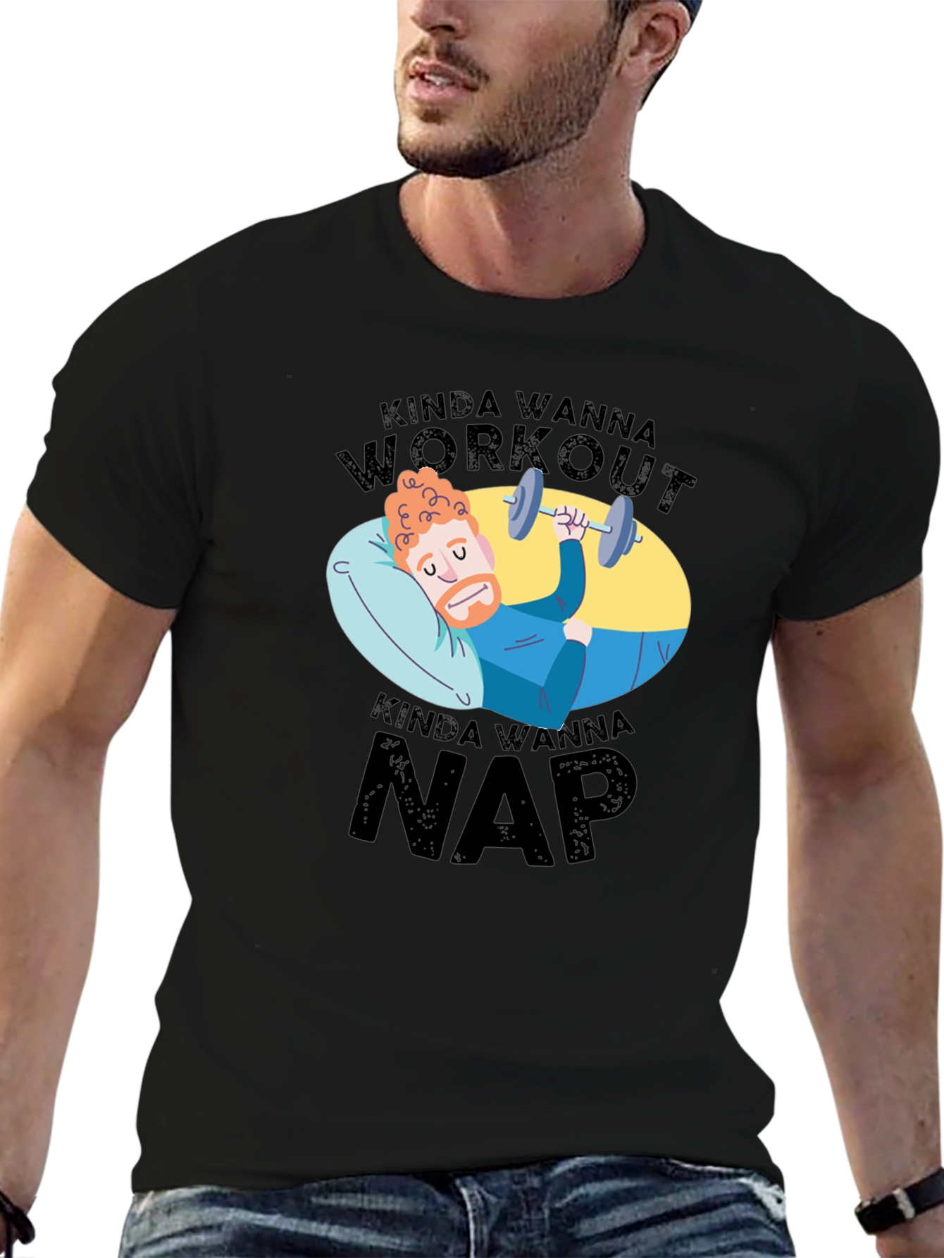 Kinda Wanna Workout Kinda Wanna Nap Graphic Tee