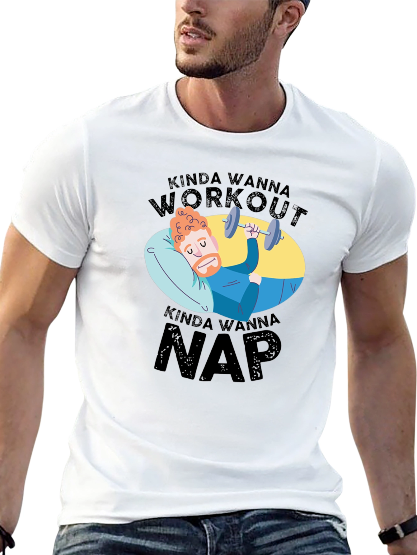 Kinda Wanna Workout Kinda Wanna Nap Graphic Tee