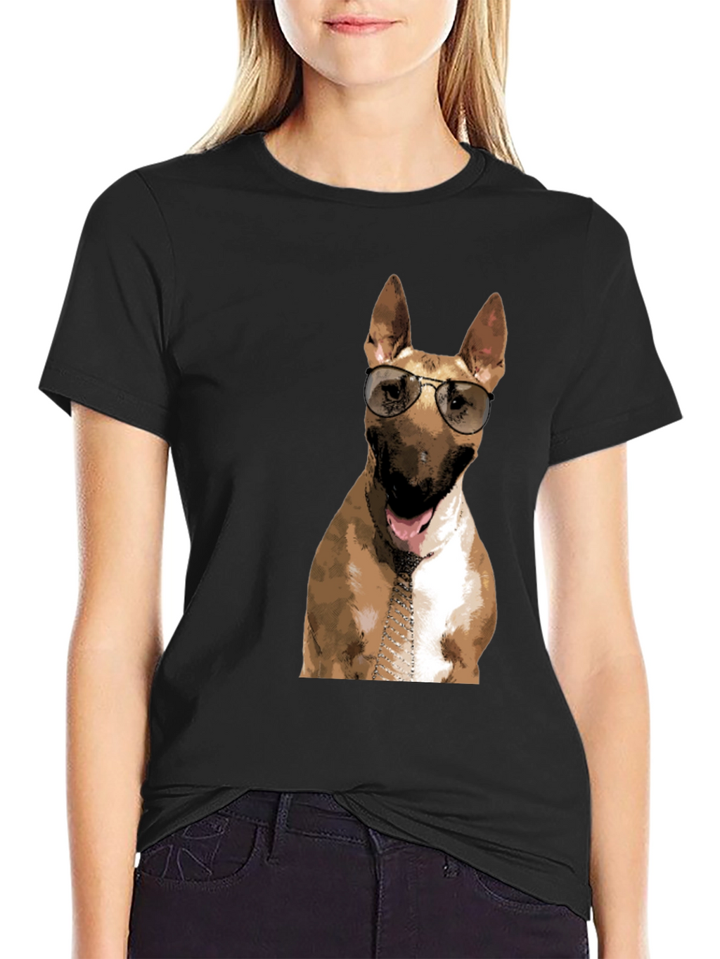 Dog with Sunglasses Graphic T-Shirt