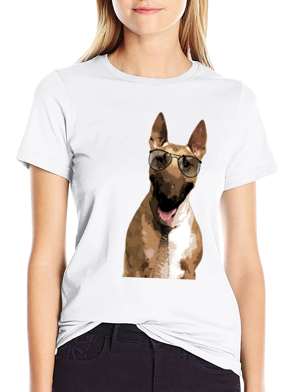 Dog with Sunglasses Graphic T-Shirt