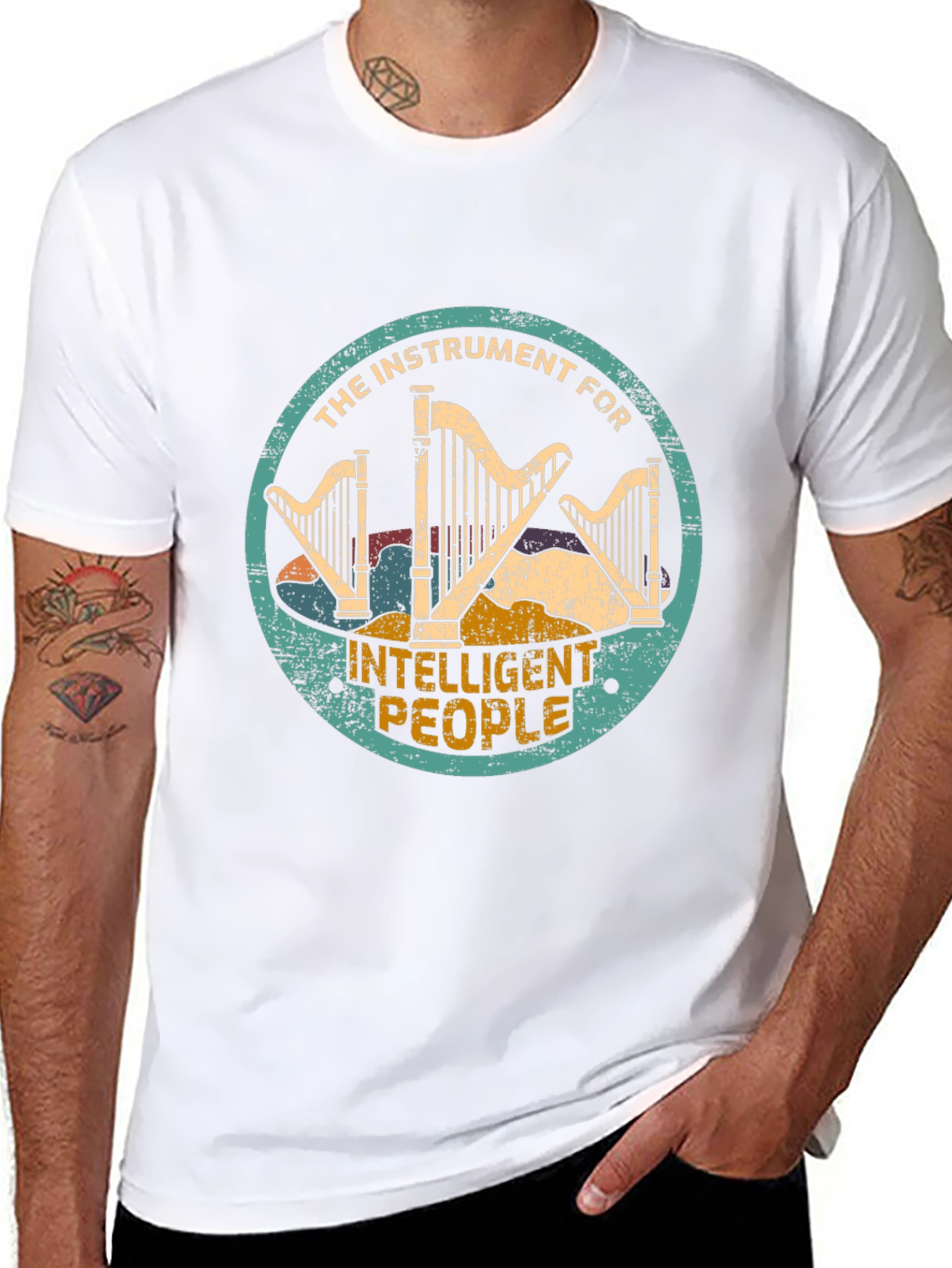 Harp T-Shirt - The Instrument for Intelligent People