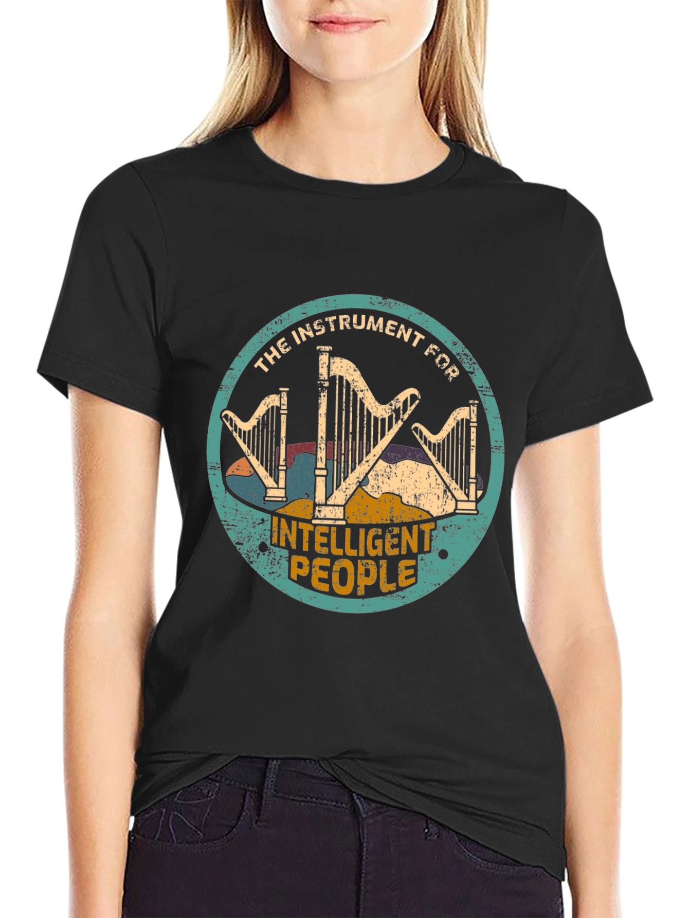 Harp T-Shirt - The Instrument for Intelligent People