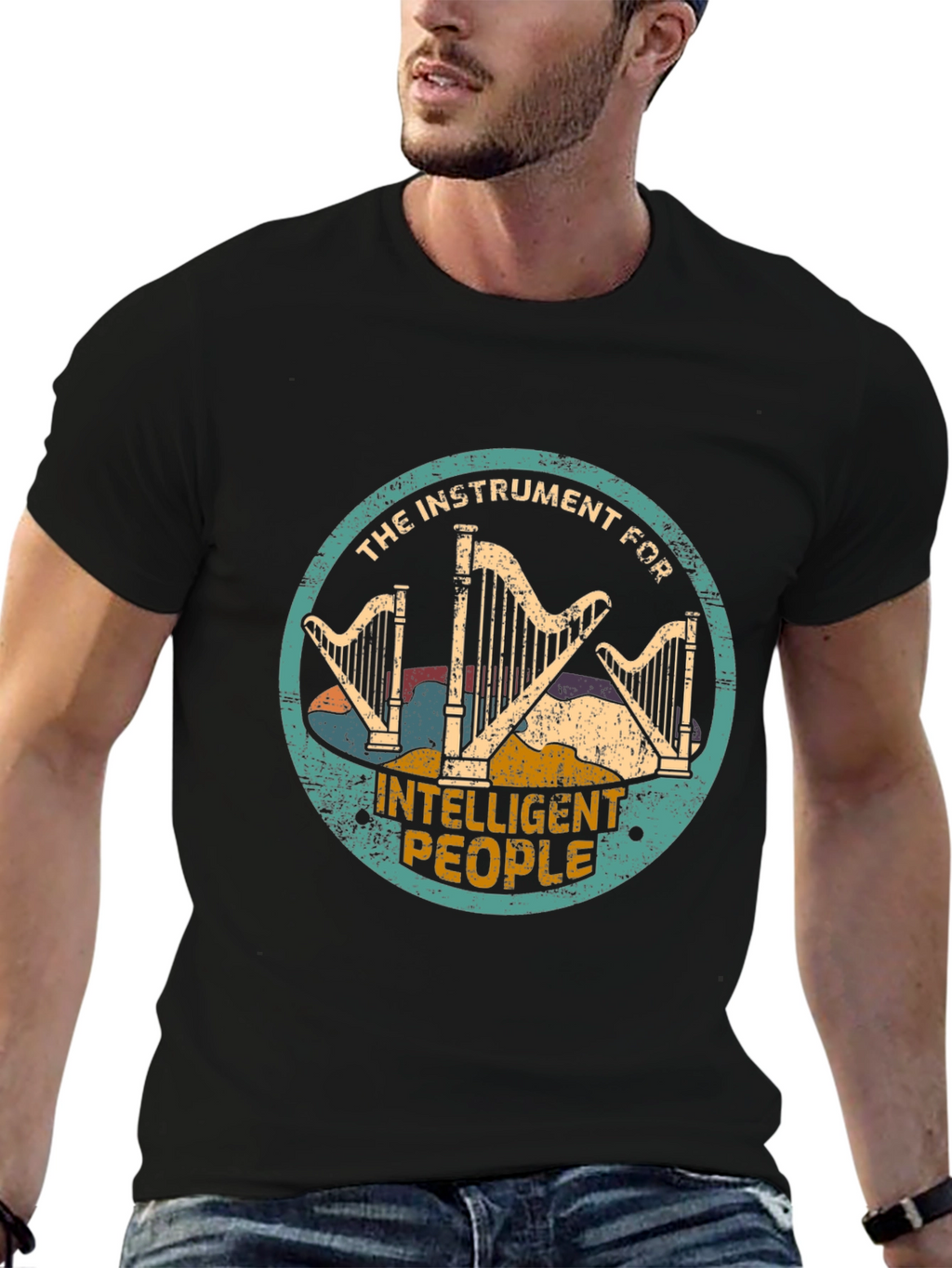 Harp T-Shirt - The Instrument for Intelligent People