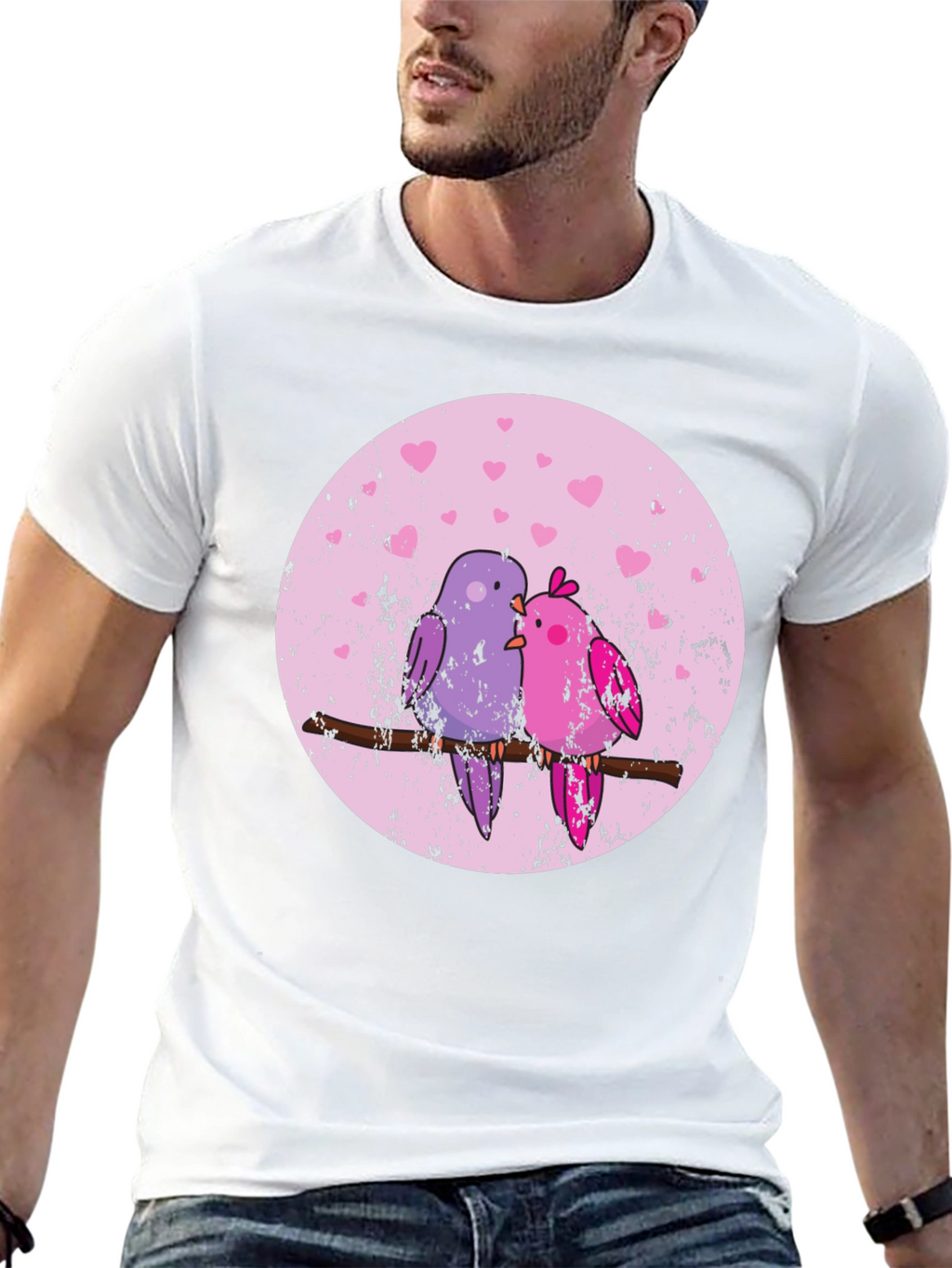 Love Birds Graphic Tee - Cute Couple Design