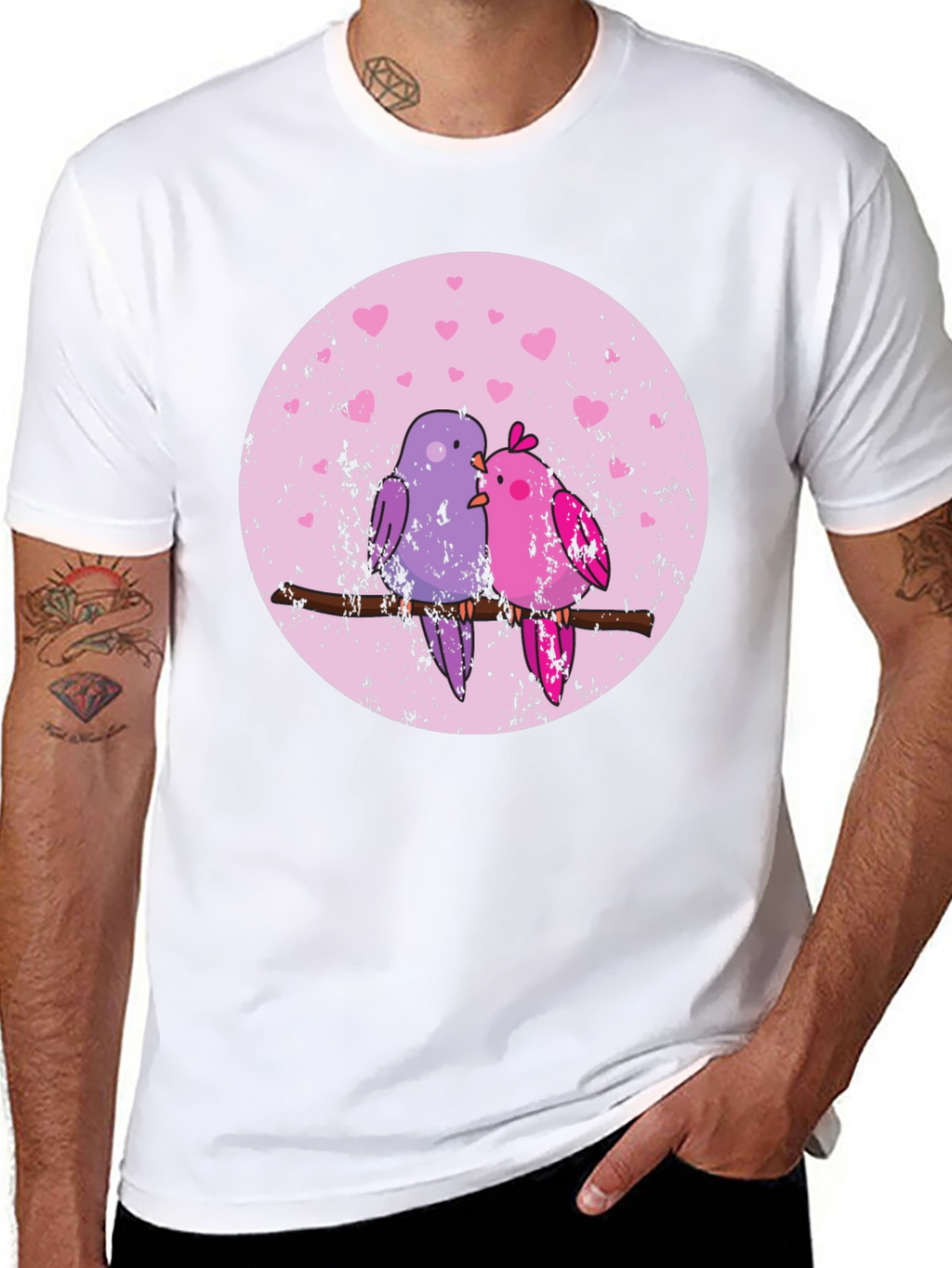 Love Birds Graphic Tee - Cute Couple Design