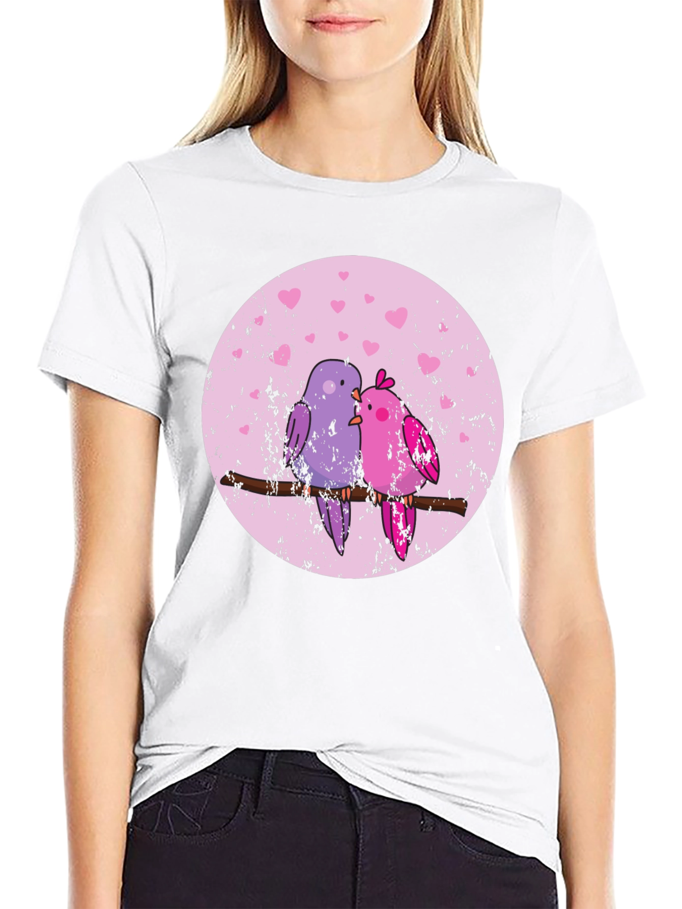 Love Birds Graphic Tee - Cute Couple Design
