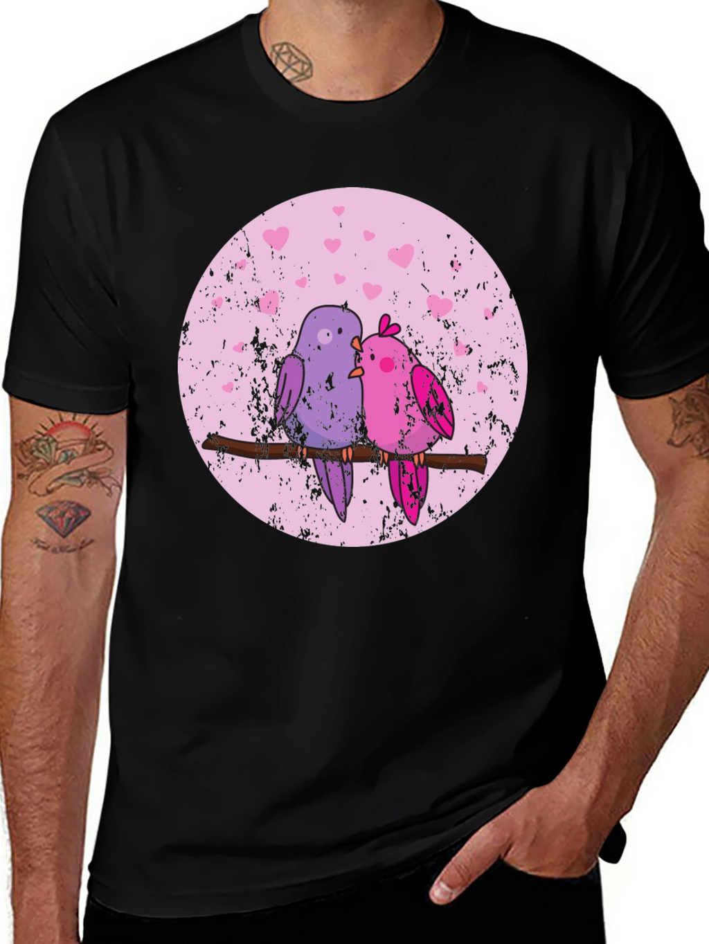 Love Birds Graphic Tee - Cute Couple Design