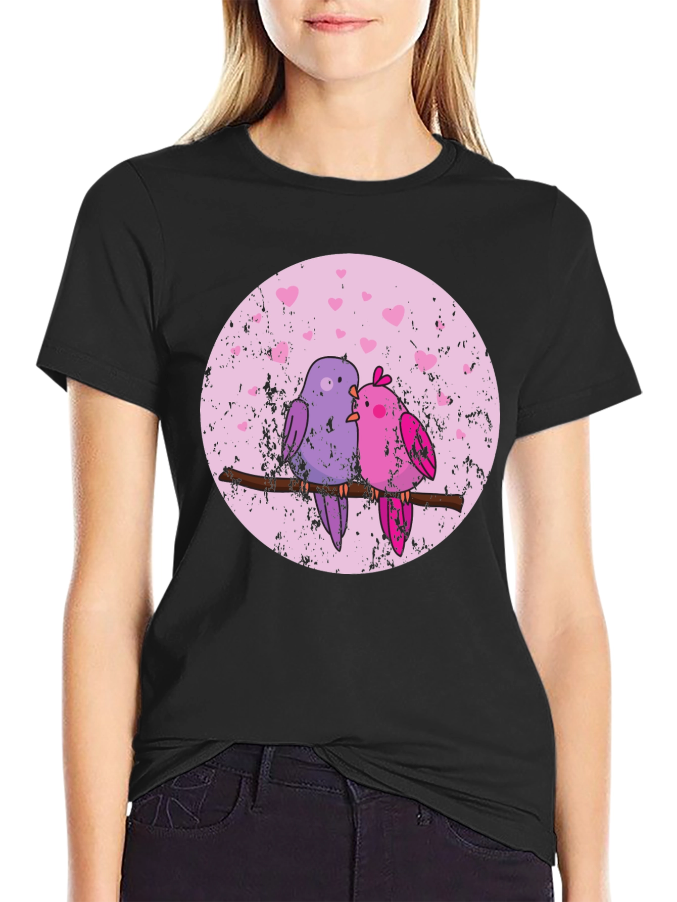 Love Birds Graphic Tee - Cute Couple Design