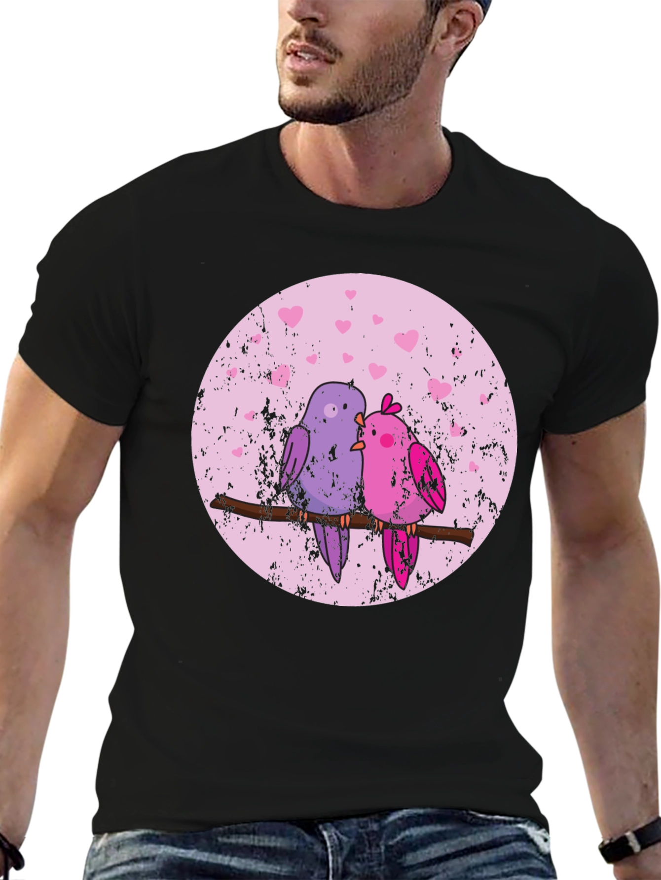 Love Birds Graphic Tee - Cute Couple Design