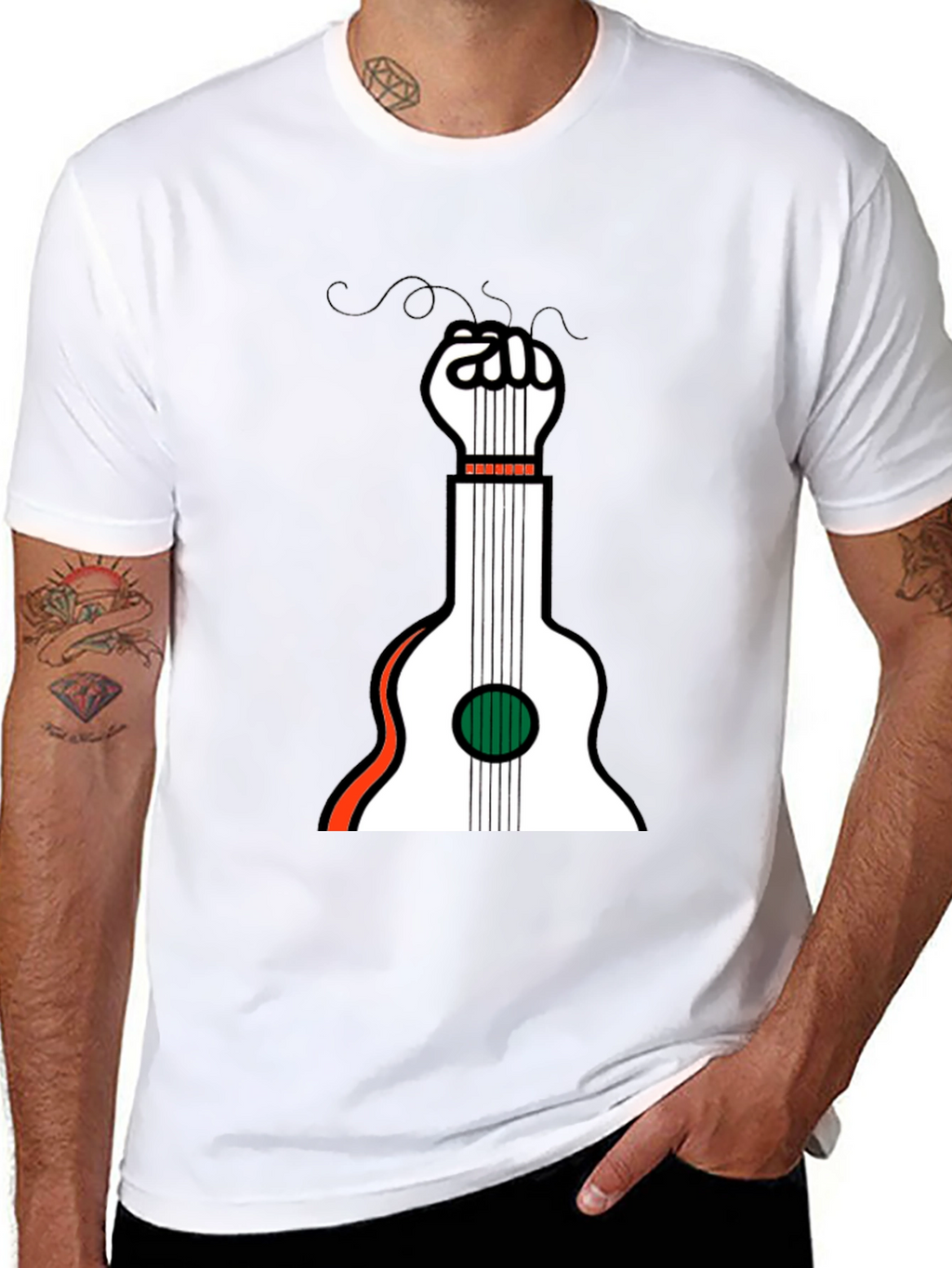 Guitar Fist Graphic Tee - Music & Protest