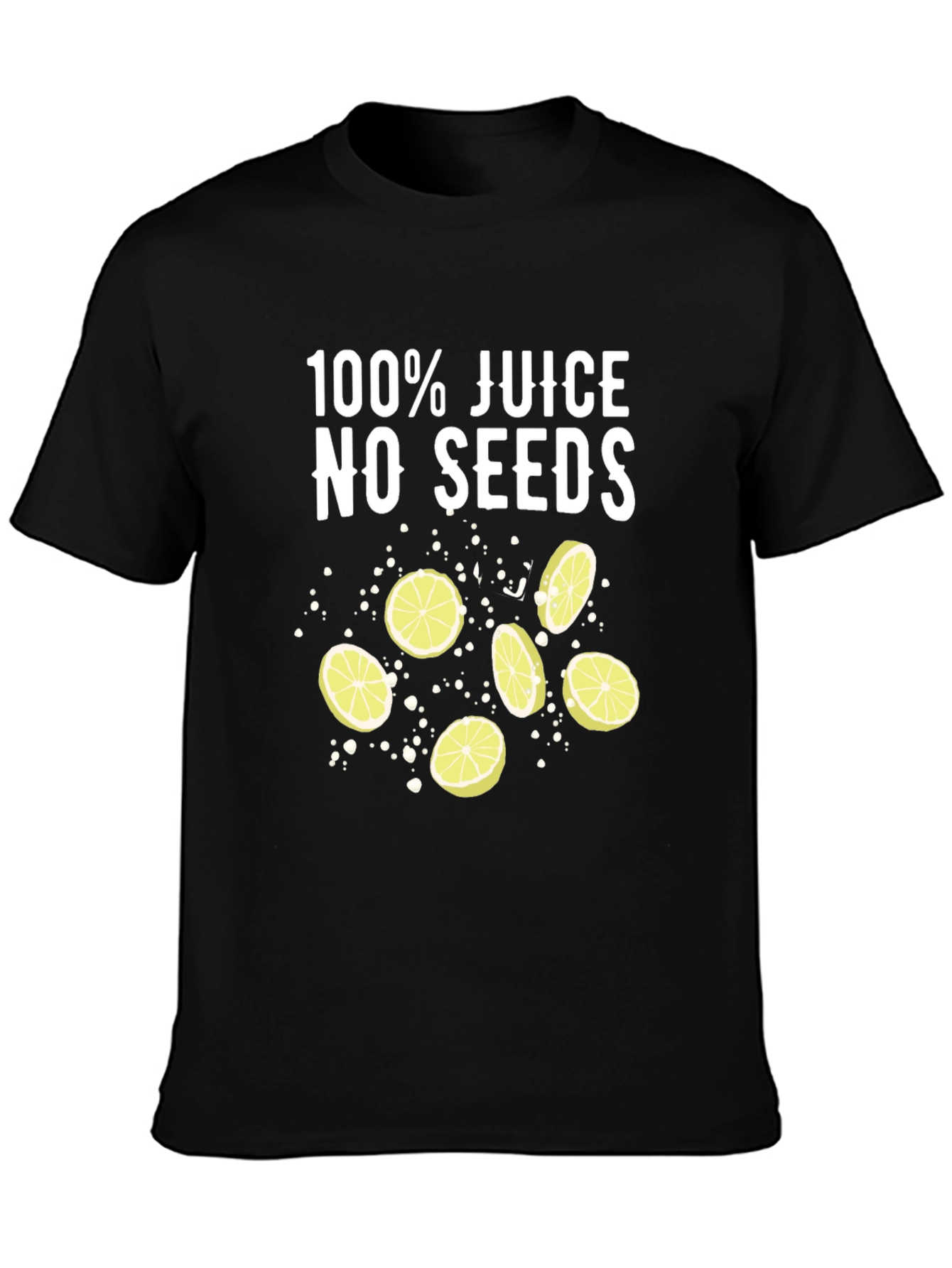 100% Juice No Seeds T-Shirt - Black