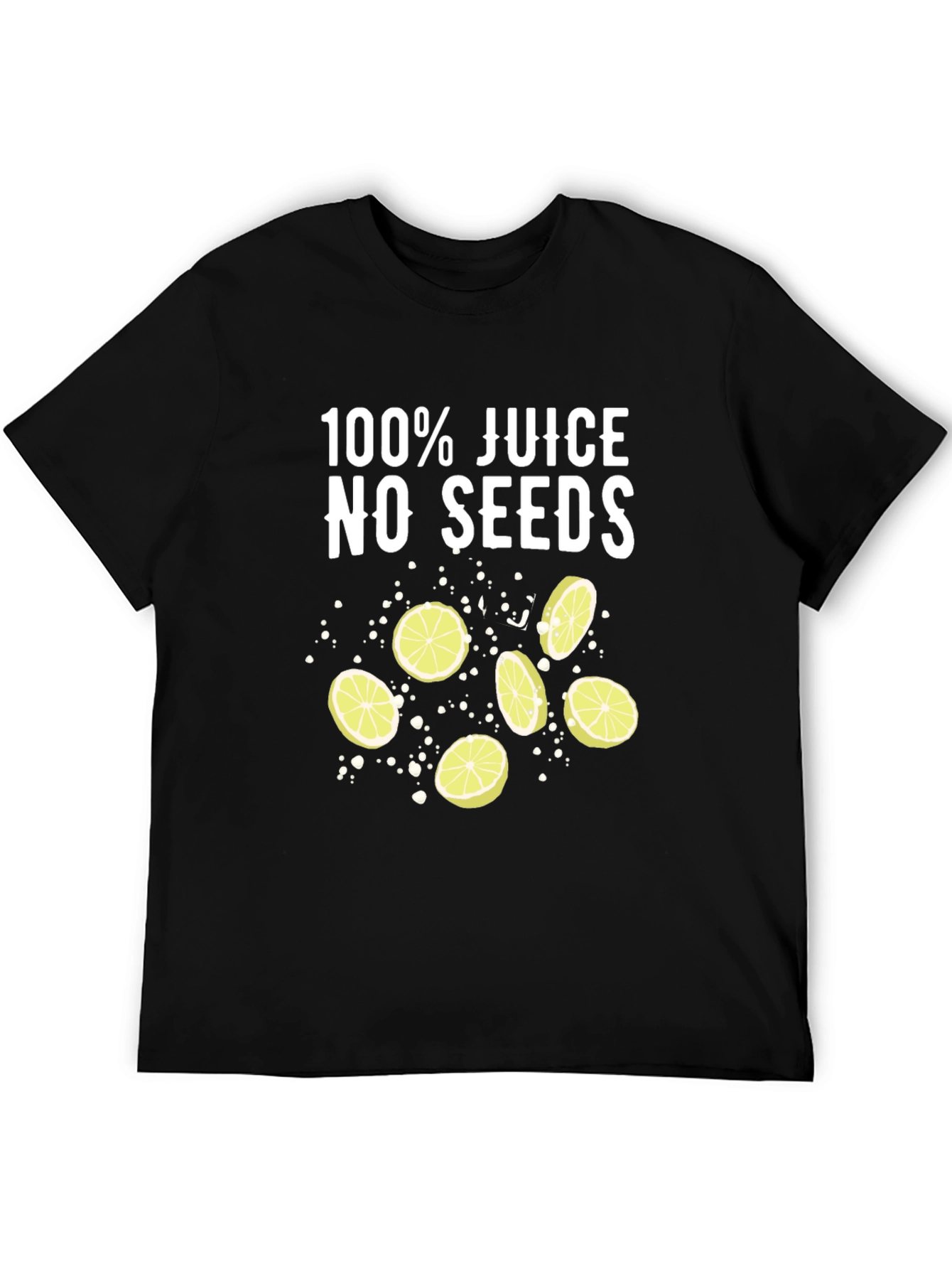 100% Juice No Seeds T-Shirt - Black