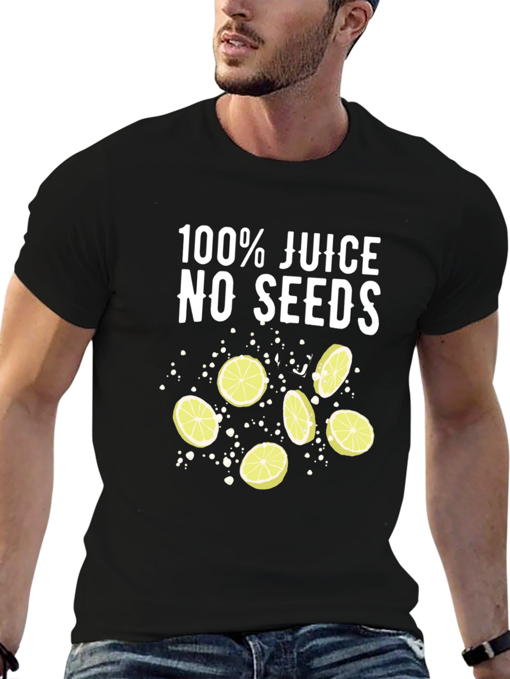 100% Juice No Seeds T-Shirt - Black
