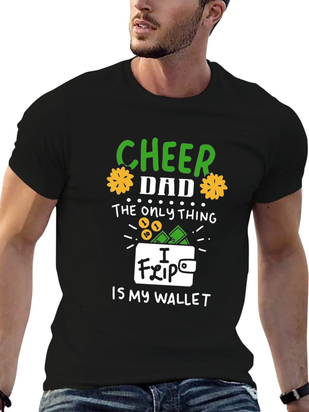 Cheer Dad T-Shirt - Funny Wallet Graphic
