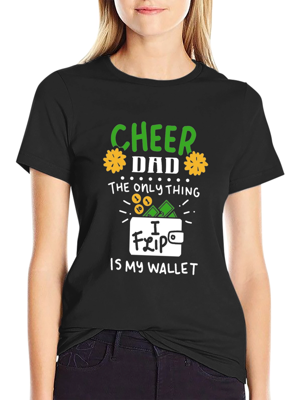 Cheer Dad T-Shirt - Funny Wallet Graphic