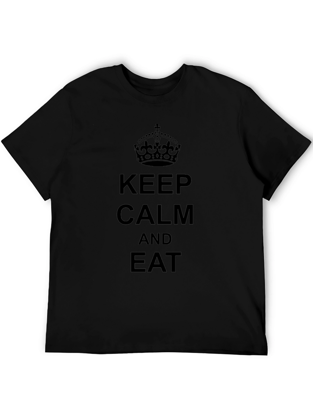 Keep Calm and Eat Black Graphic Tee