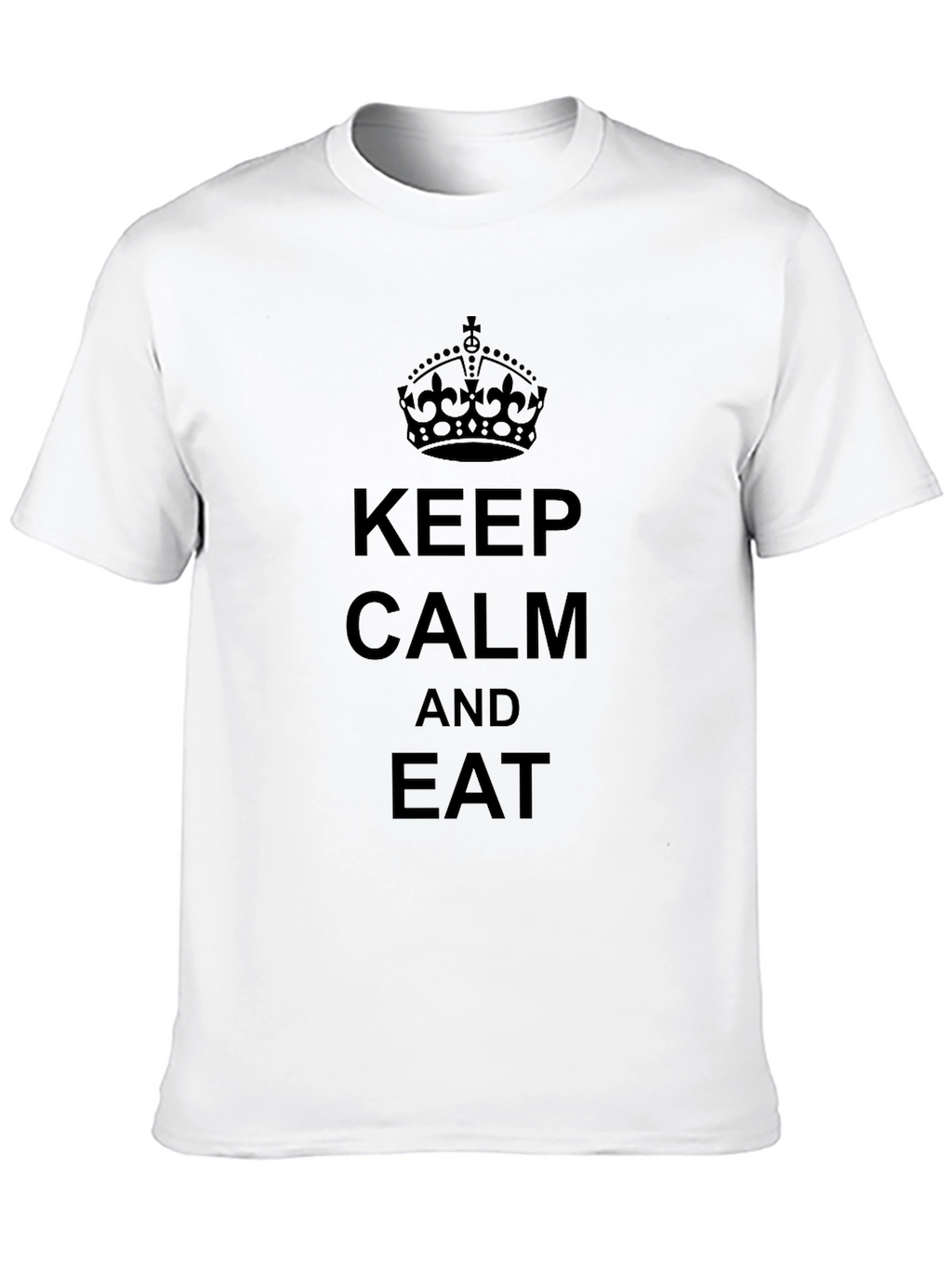 Keep Calm and Eat Black Graphic Tee