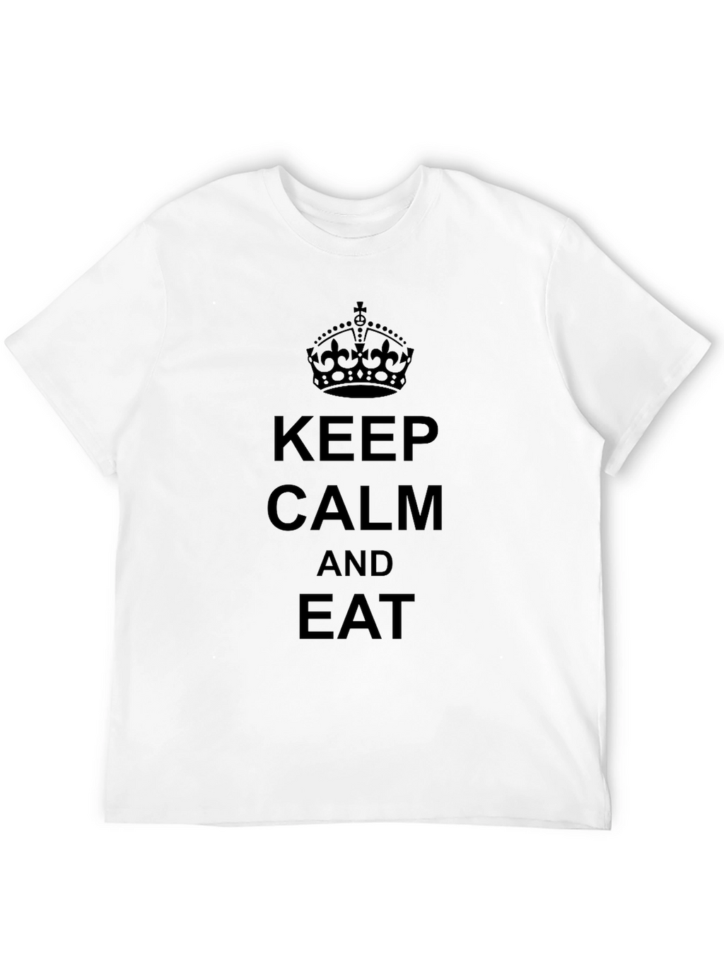 Keep Calm and Eat Black Graphic Tee