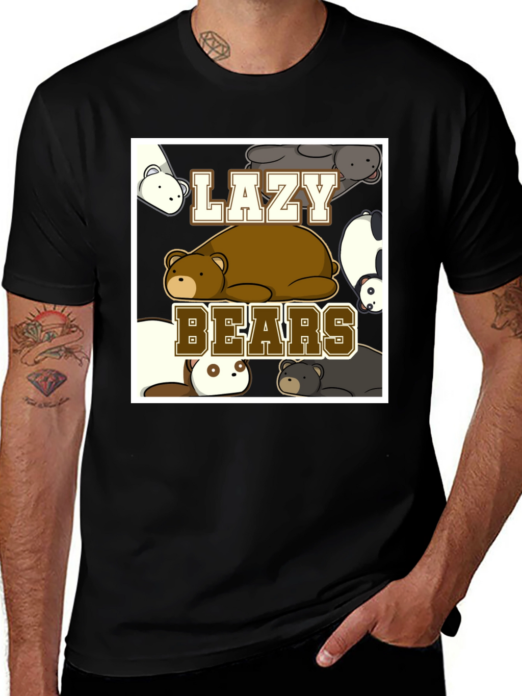 Lazy Bears Graphic T-Shirt - Relaxed Fit
