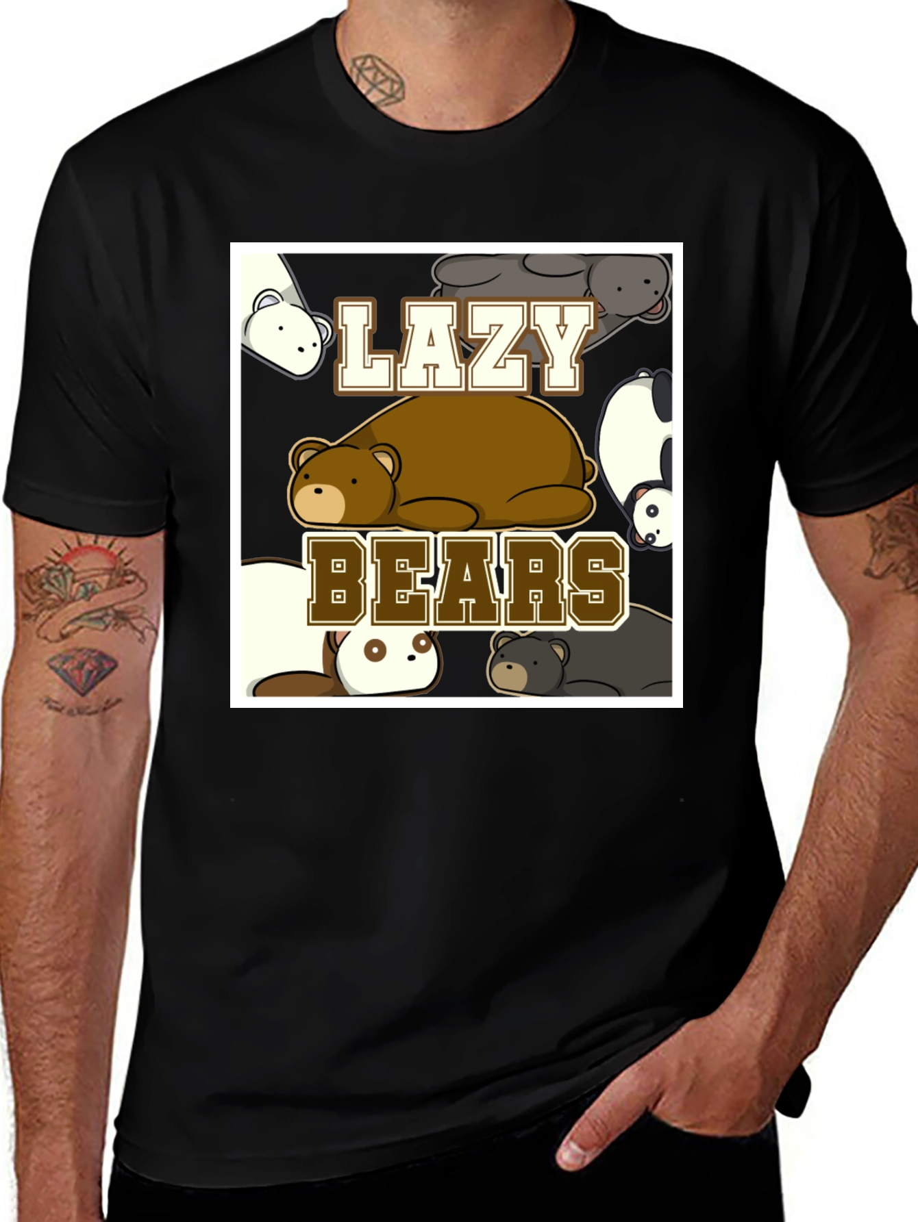 Lazy Bears Graphic T-Shirt - Relaxed Fit