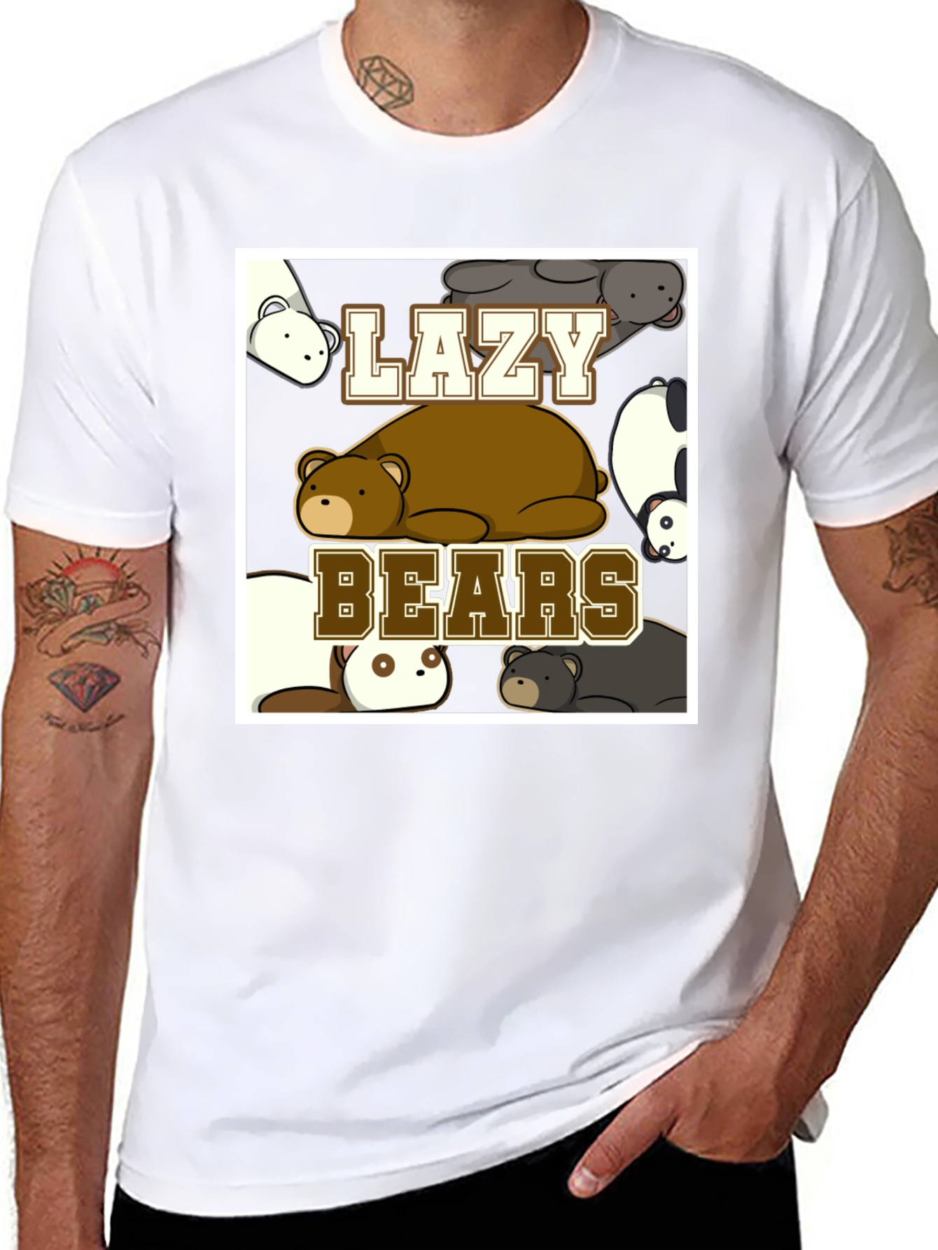 Lazy Bears Graphic T-Shirt - Relaxed Fit