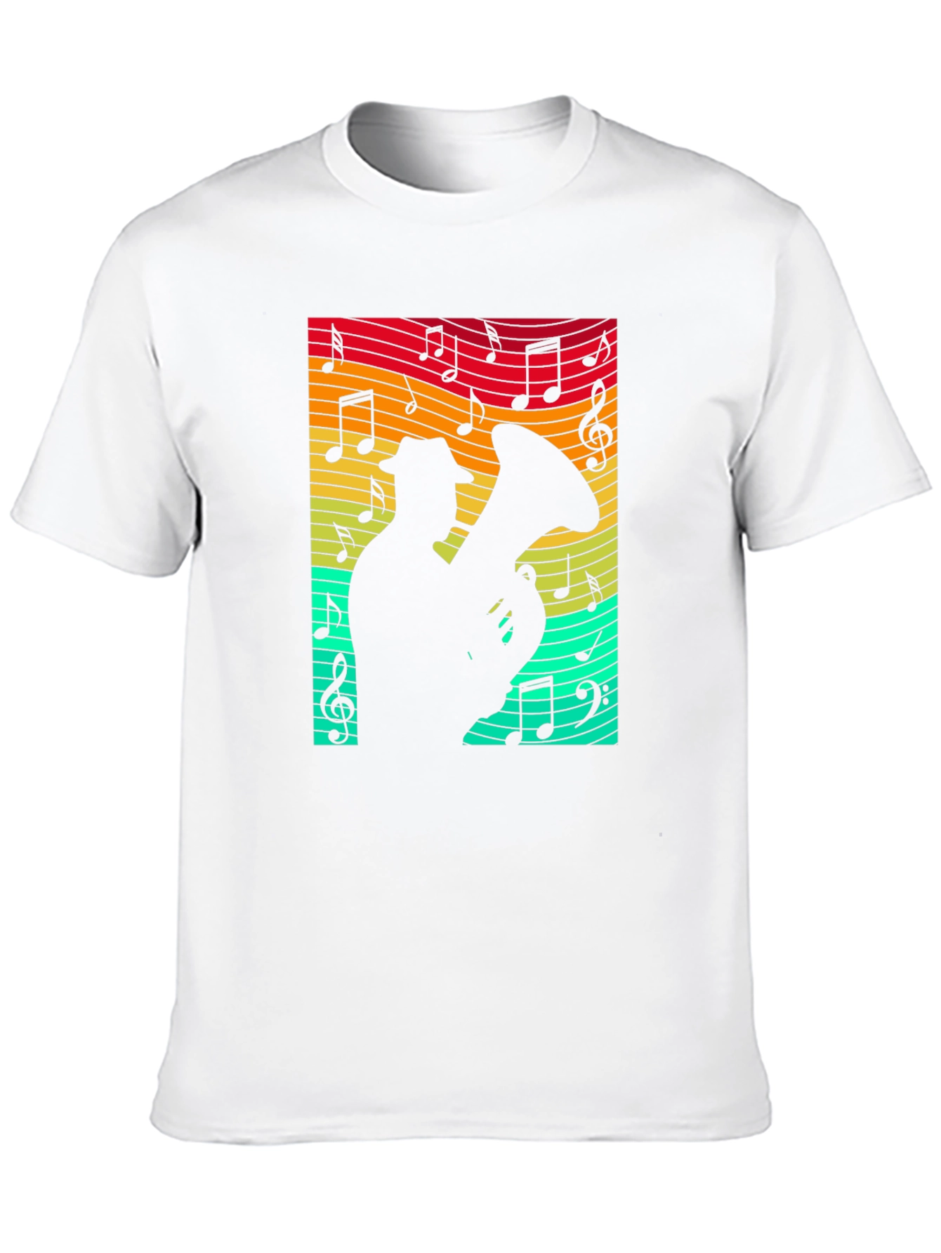 Musical Tuba Player Black T-Shirt