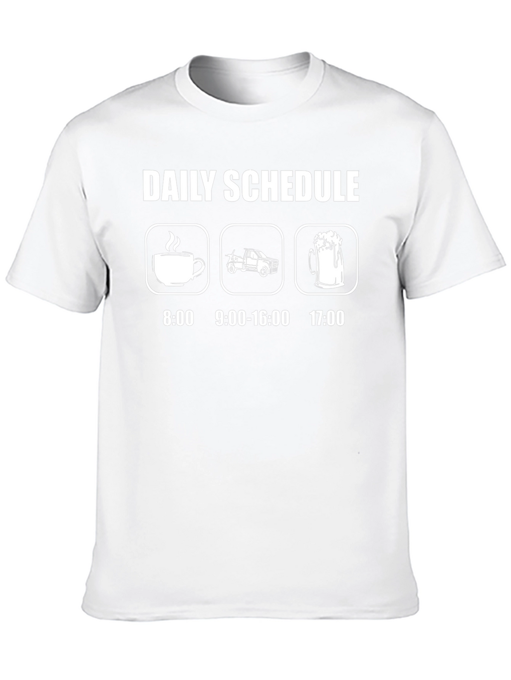 Daily Schedule T-Shirt: Coffee Work Beer