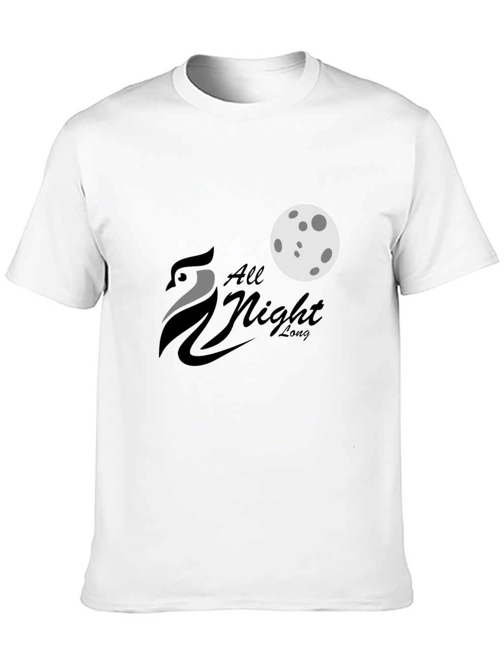 All Night Long Owl Moon Black Graphic Tee