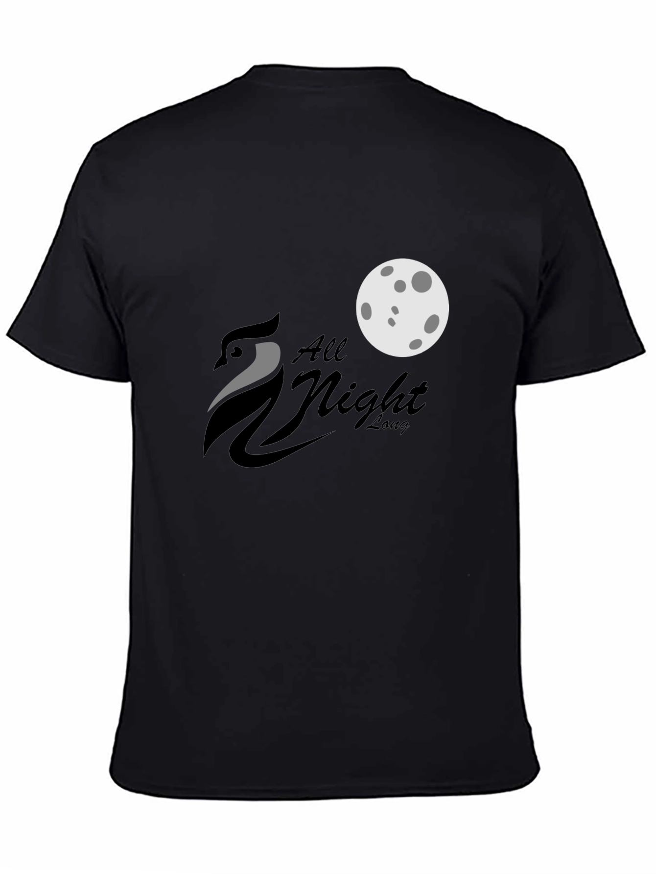 All Night Long Owl Moon Black Graphic Tee