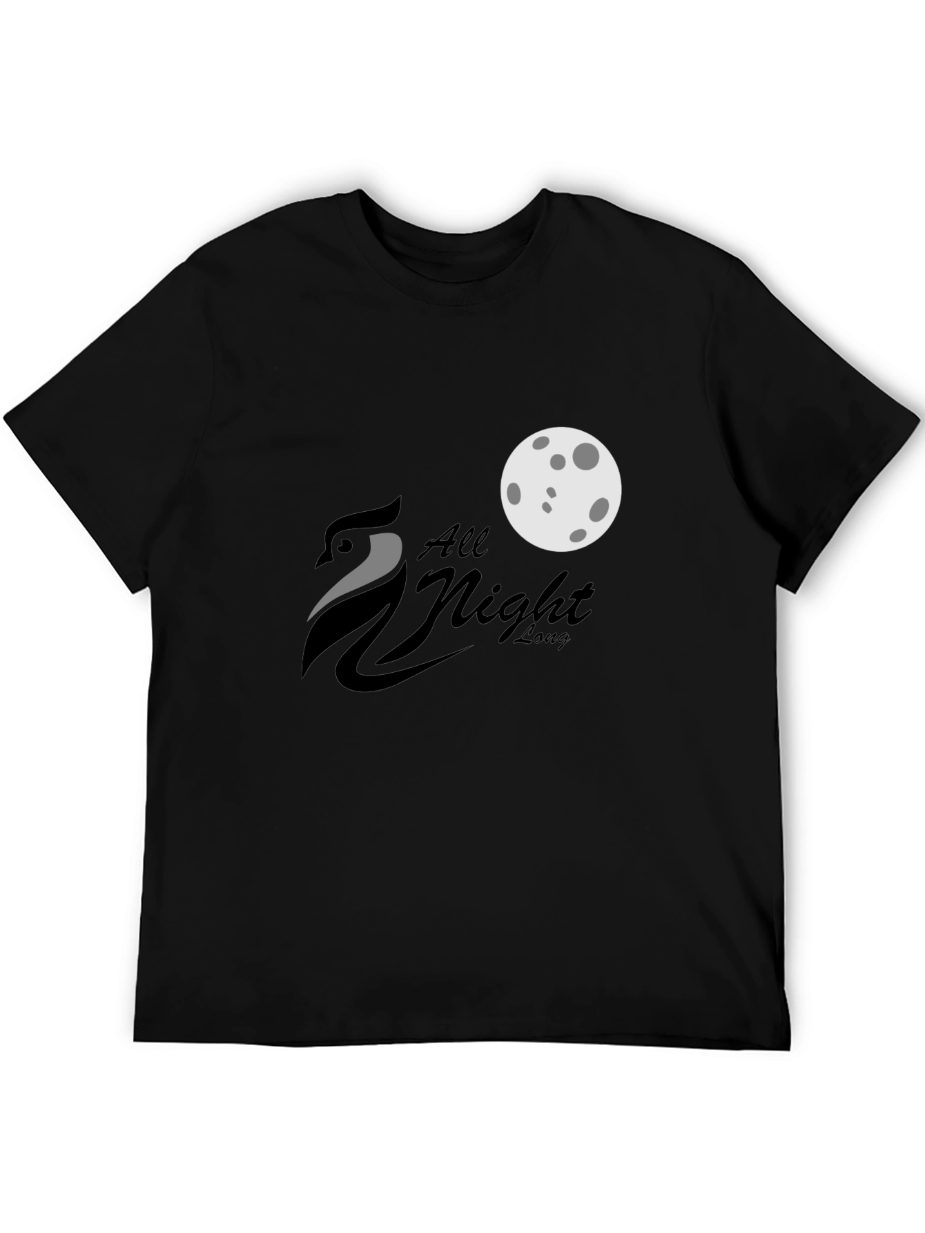 All Night Long Owl Moon Black Graphic Tee