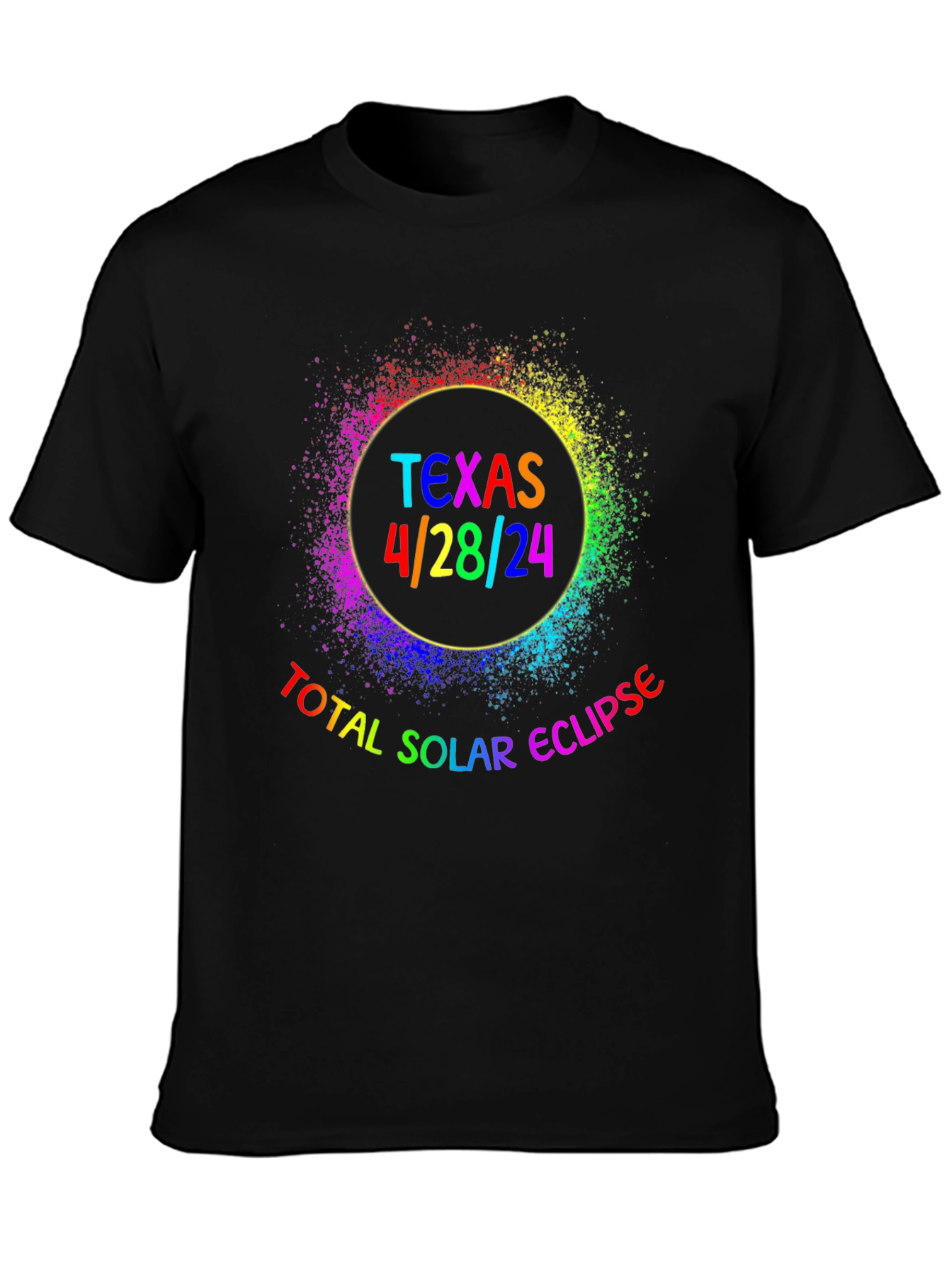 Texas Total Solar Eclipse 4/28/24 Graphic T-Shirt