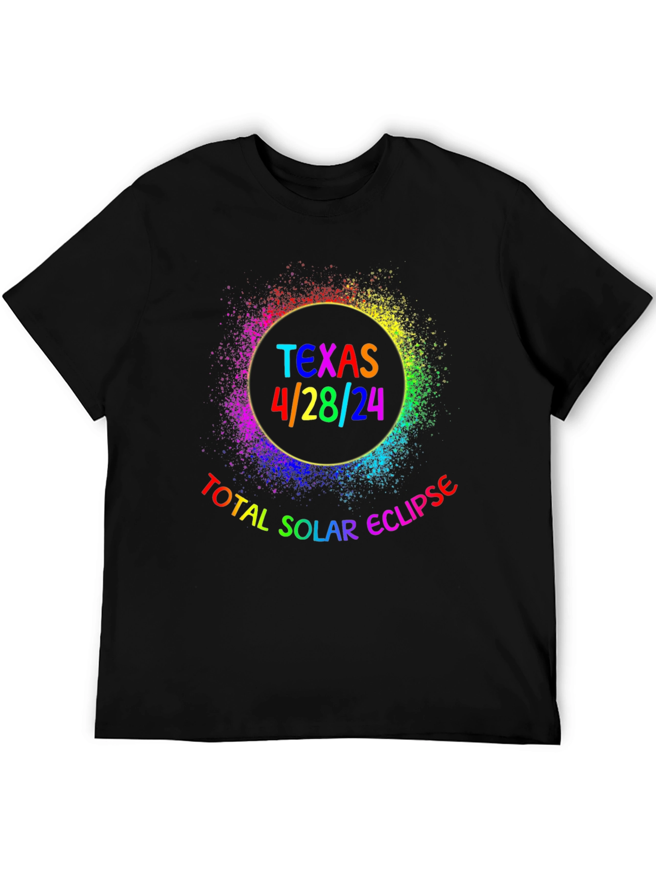 Texas Total Solar Eclipse 4/28/24 Graphic T-Shirt