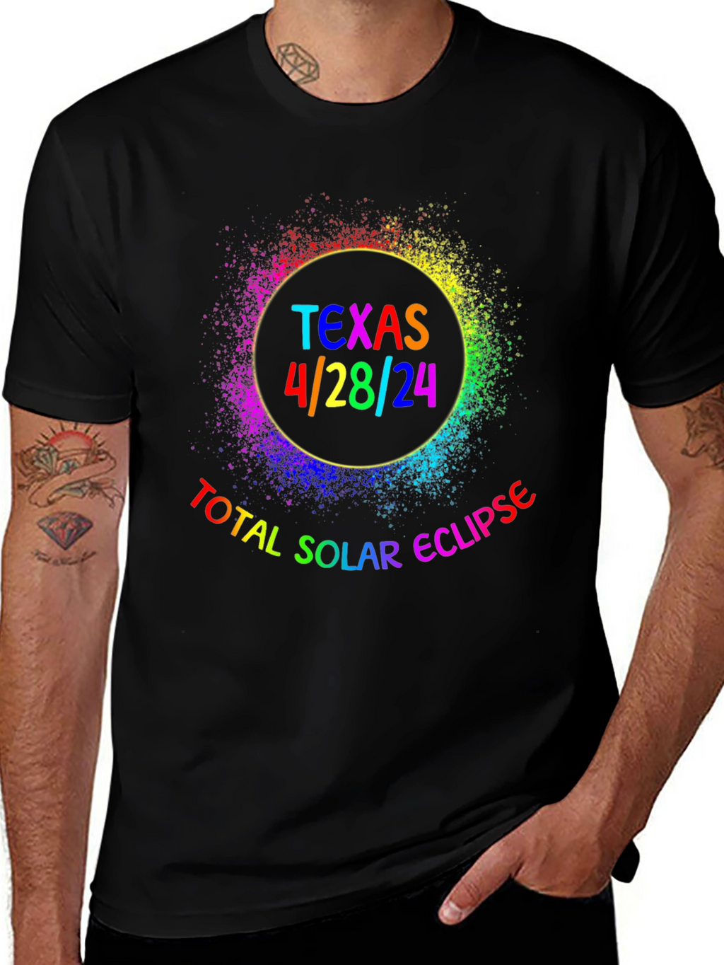 Texas Total Solar Eclipse 4/28/24 Graphic T-Shirt