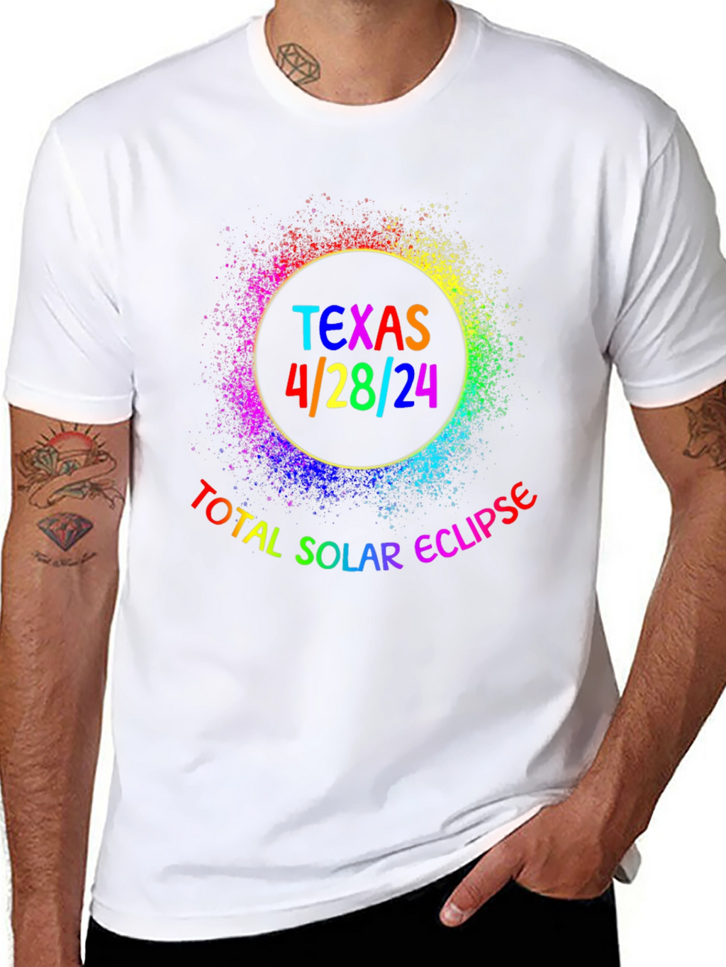 Texas Total Solar Eclipse 4/28/24 Graphic T-Shirt