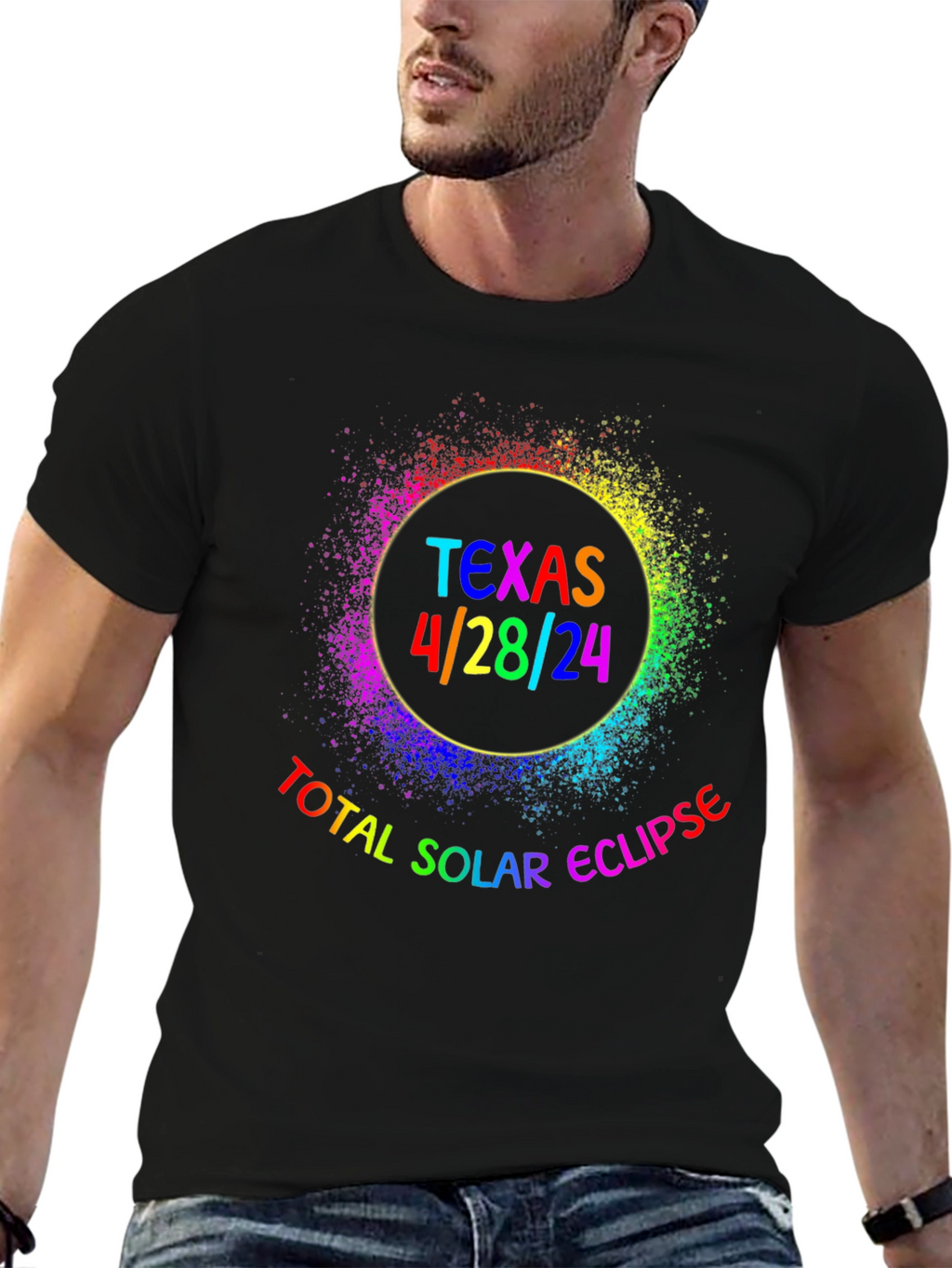 Texas Total Solar Eclipse 4/28/24 Graphic T-Shirt