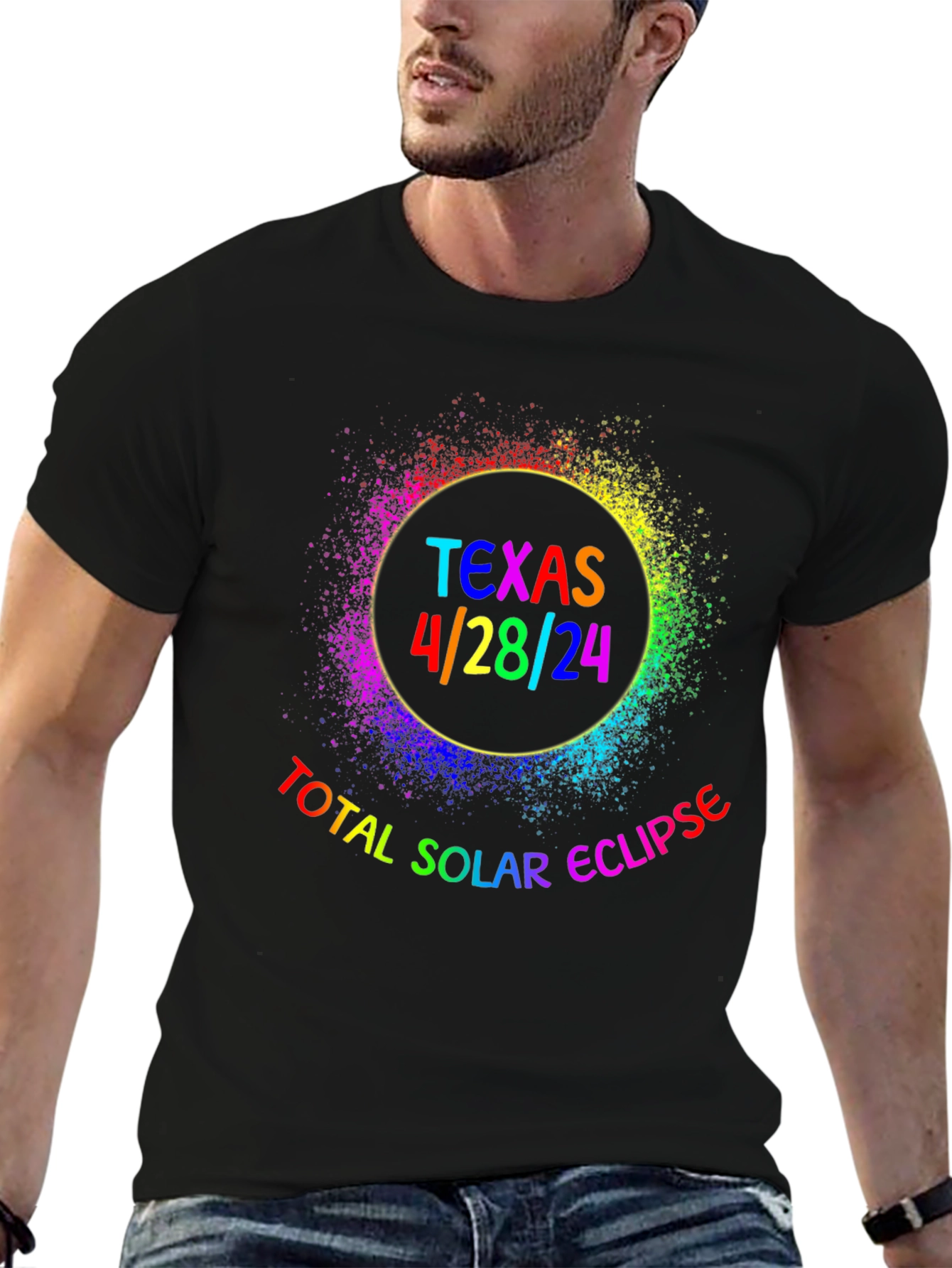 Texas Total Solar Eclipse 4/28/24 Graphic T-Shirt