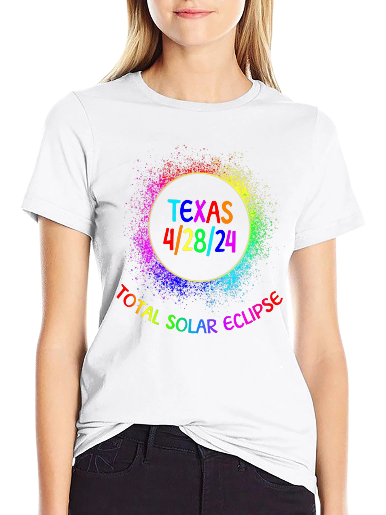Texas Total Solar Eclipse 4/28/24 Graphic T-Shirt