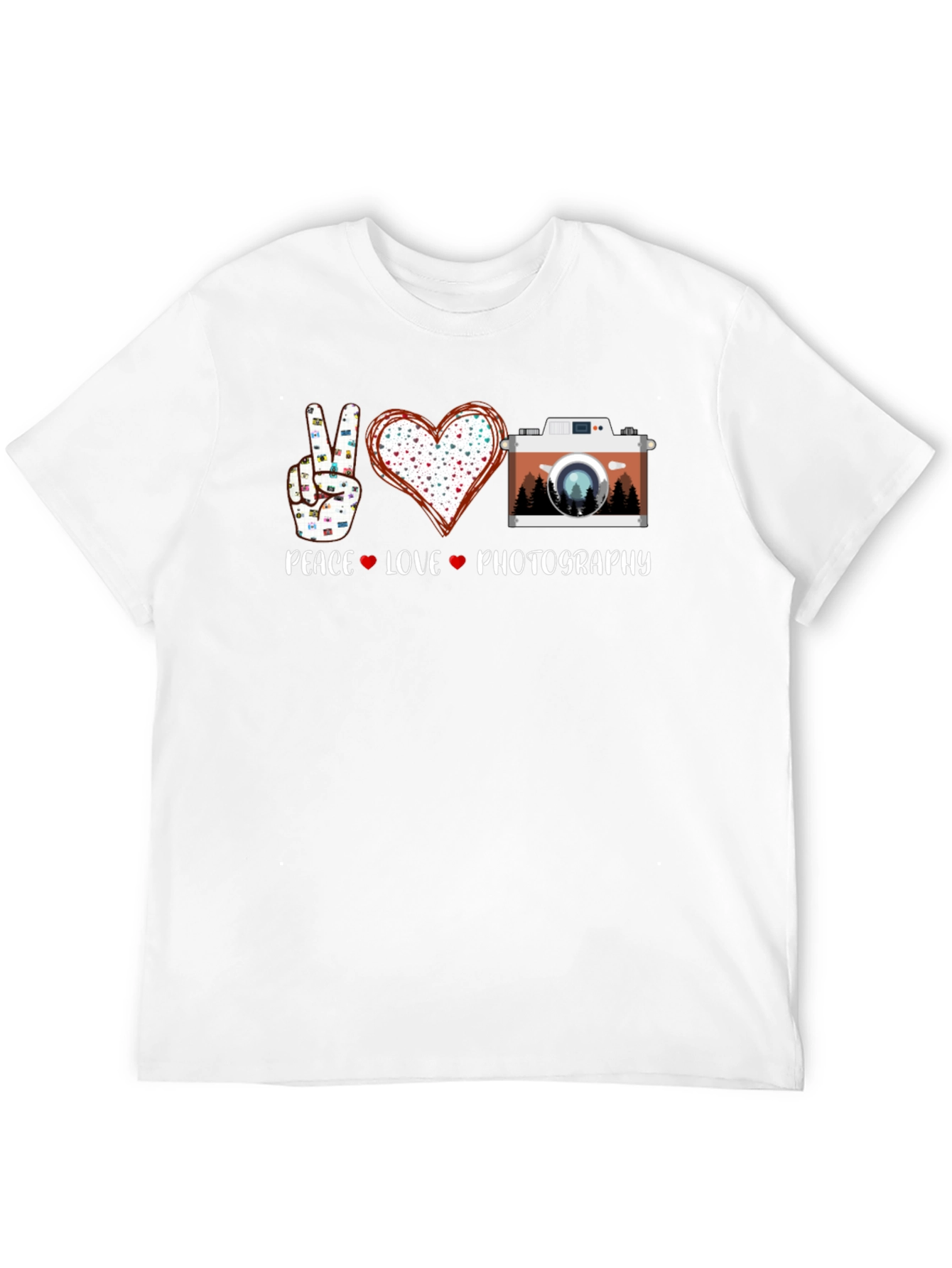 Peace Love Photography T-Shirt - Nature Camera Tee