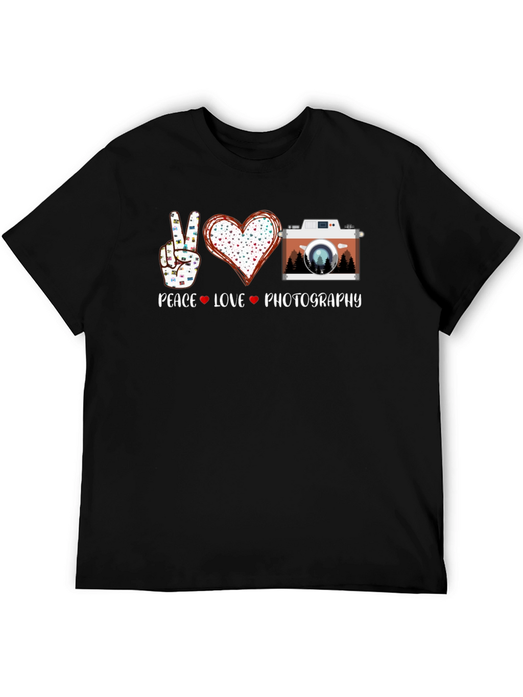Peace Love Photography T-Shirt - Nature Camera Tee