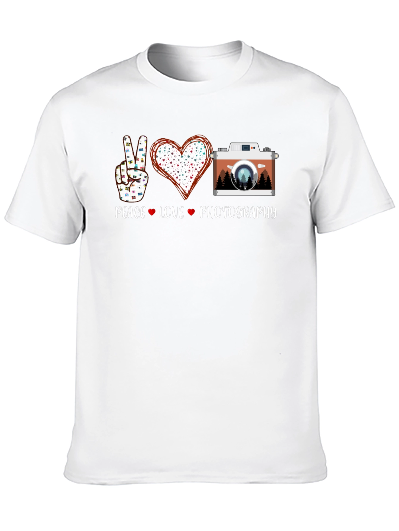 Peace Love Photography T-Shirt - Nature Camera Tee
