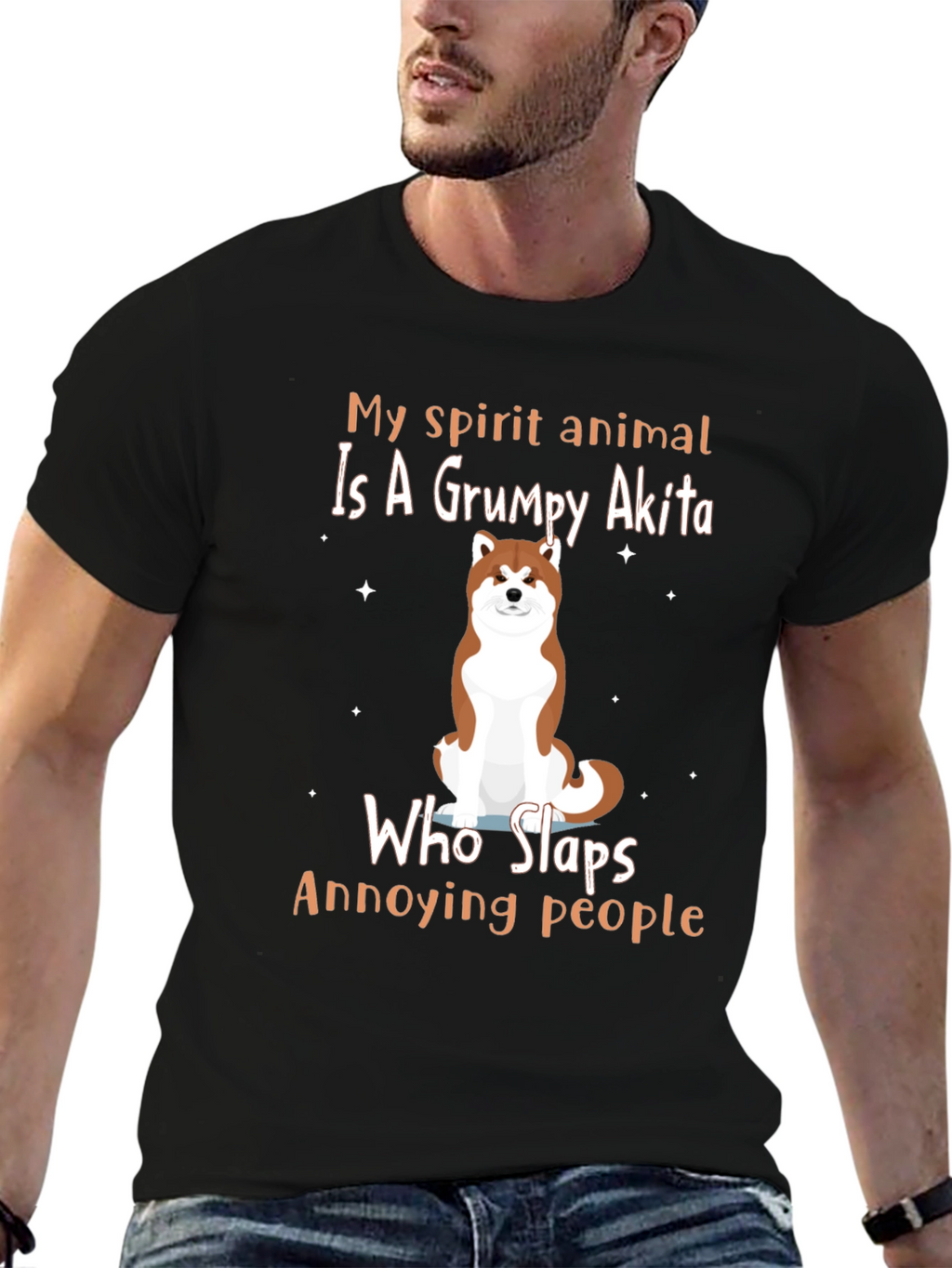 Grumpy Akita T-Shirt - My Spirit Animal Tee