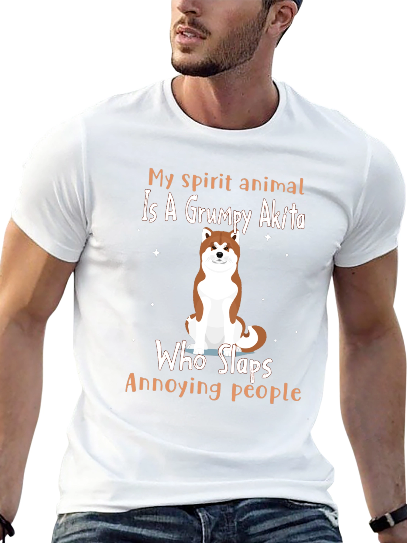Grumpy Akita T-Shirt - My Spirit Animal Tee