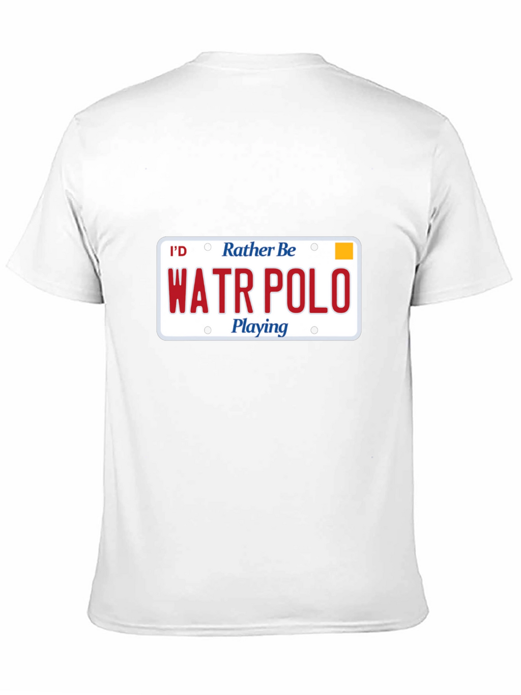 Water Polo License Plate Graphic T-Shirt