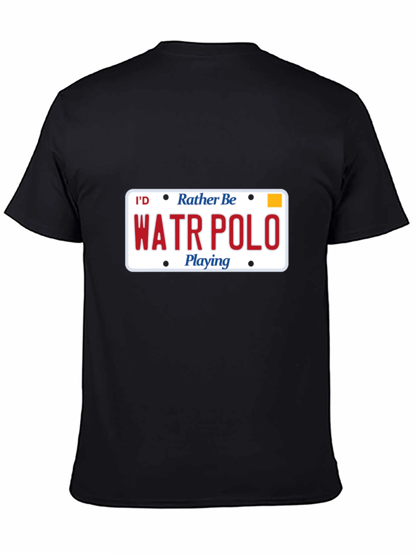 Water Polo License Plate Graphic T-Shirt
