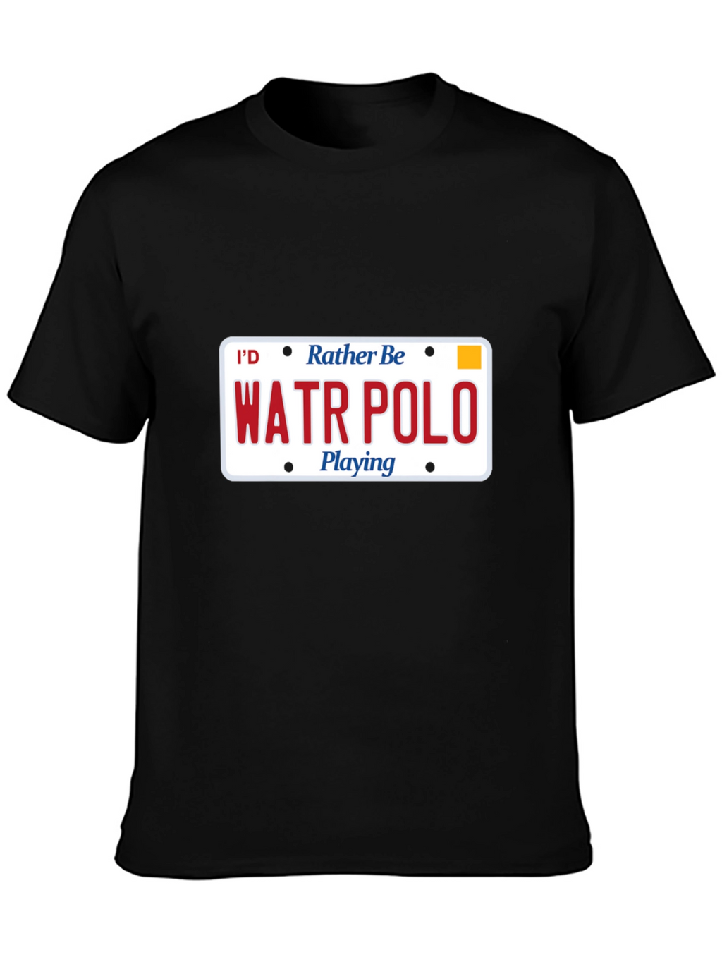 Water Polo License Plate Graphic T-Shirt