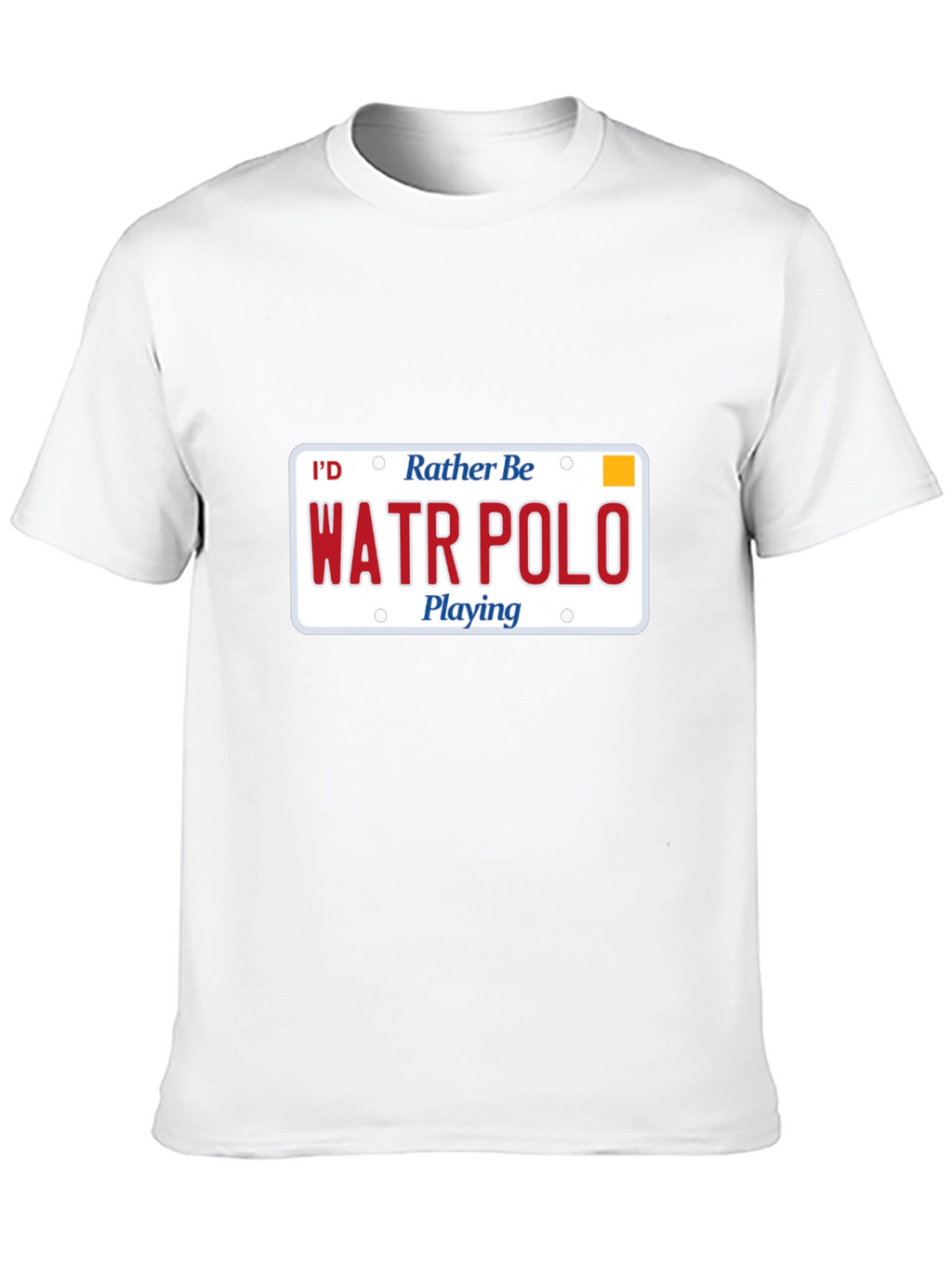 Water Polo License Plate Graphic T-Shirt